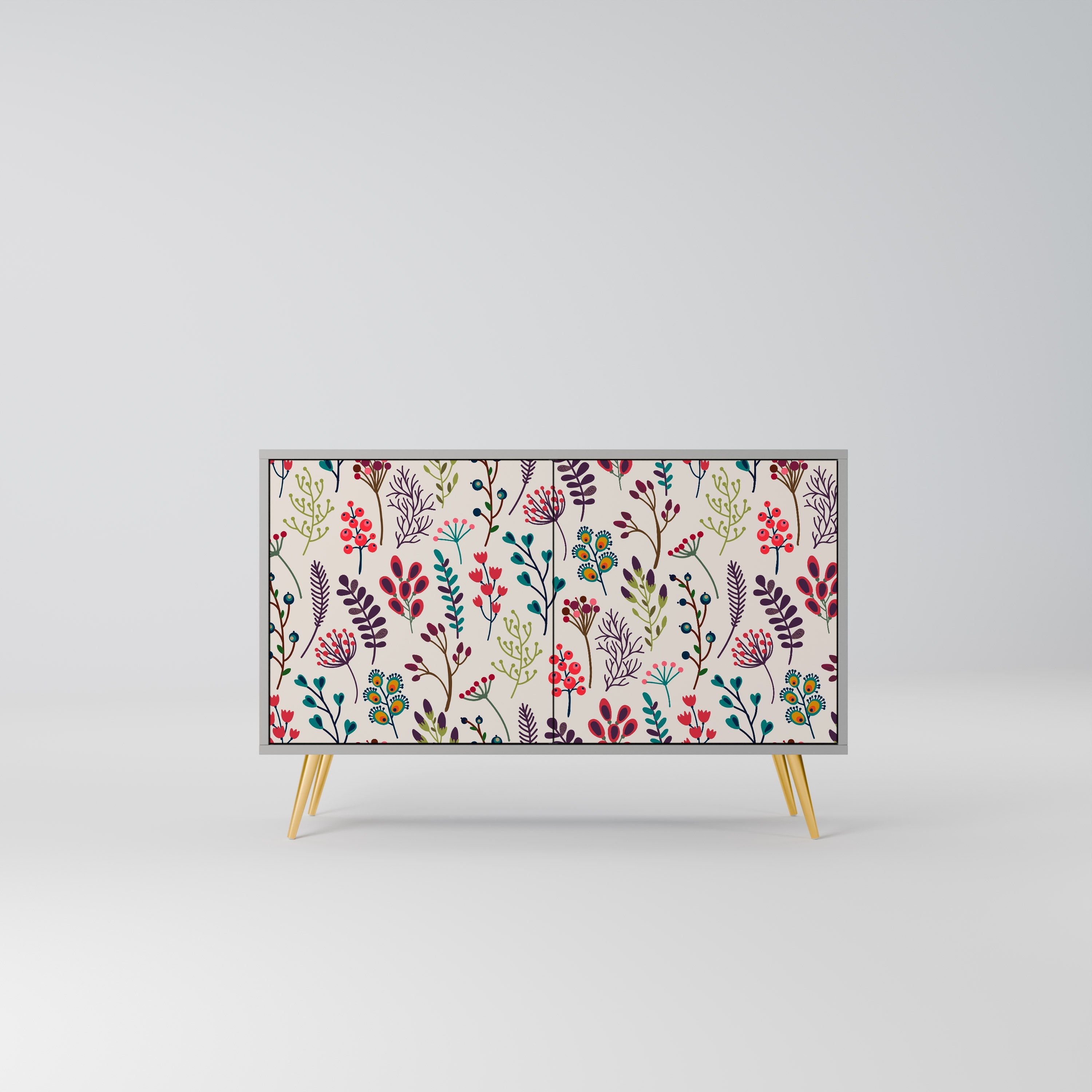 AUTUMN SUNDRIES 2-Door Sideboard in Grey Finish