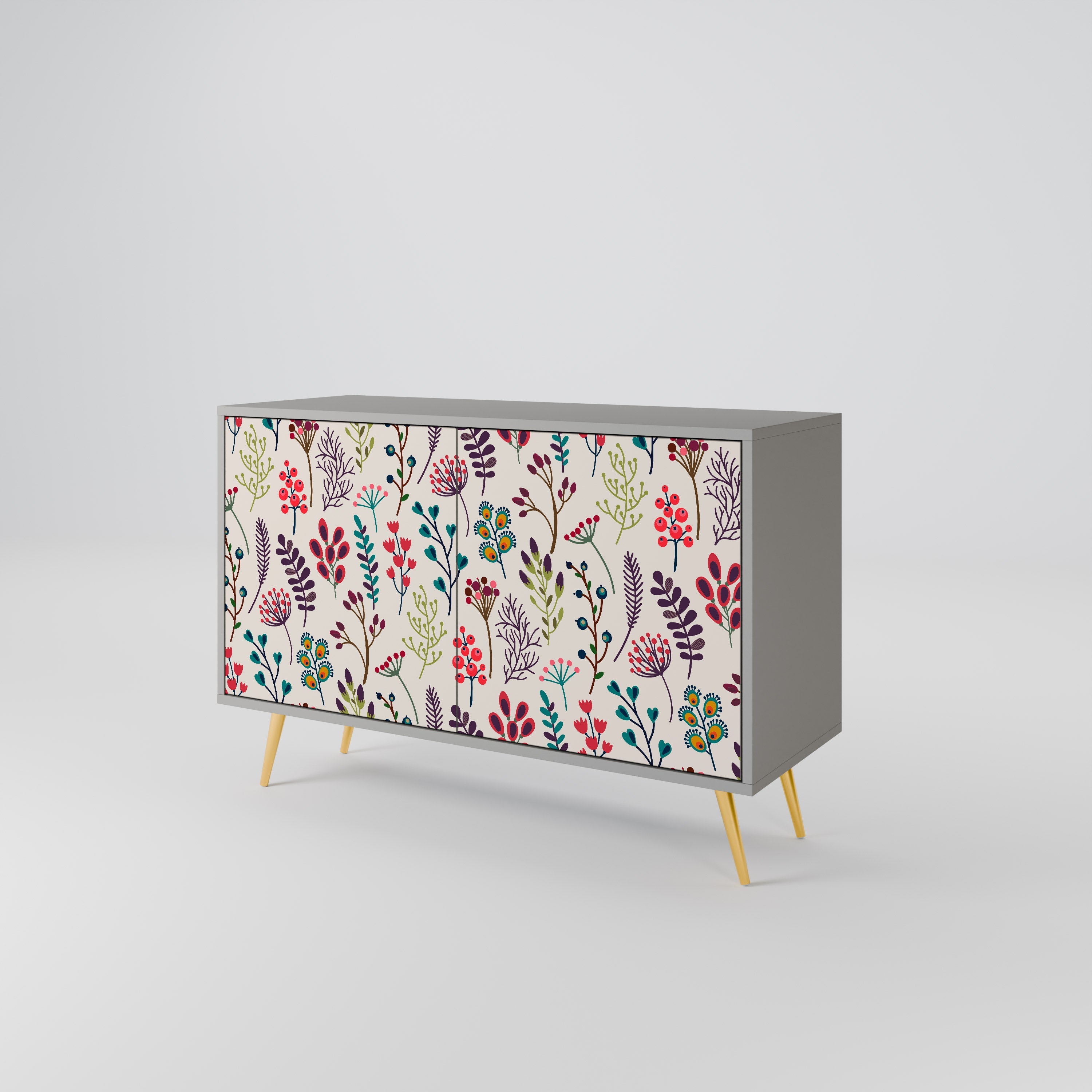 AUTUMN SUNDRIES 2-Door Sideboard in Grey Finish