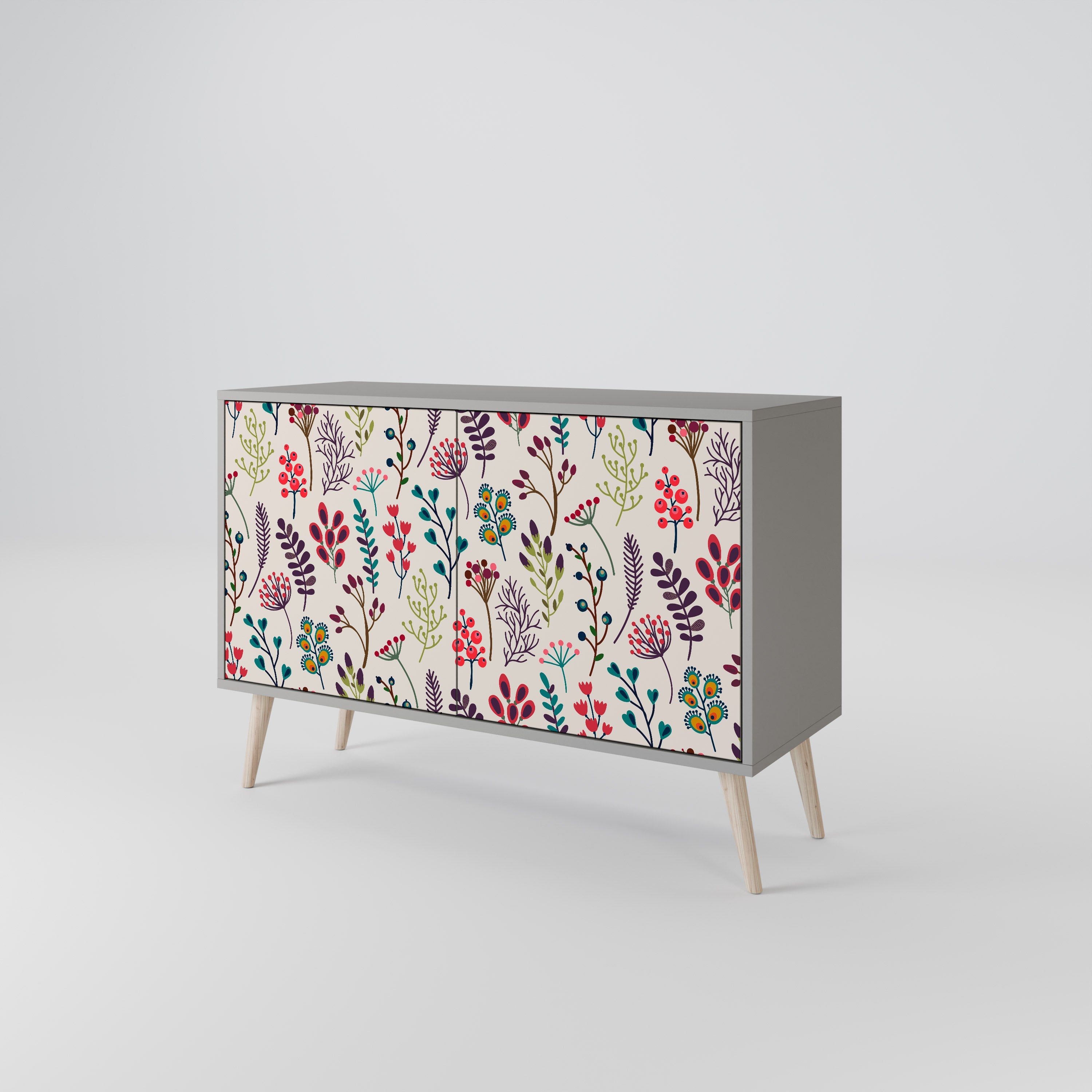 AUTUMN SUNDRIES 2-Door Sideboard in Grey Finish