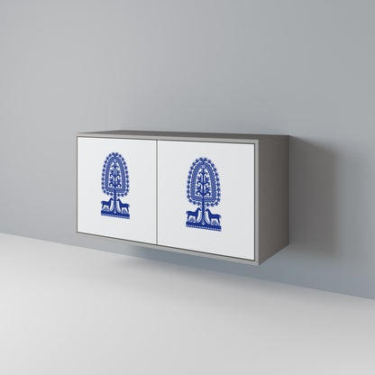 POLISH FOLK ART Aparador de 2 Portas