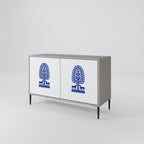 POLISH FOLK ART 2-Door Sideboard in Grey Finish