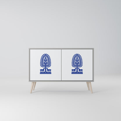 POLISH FOLK ART Aparador de 2 Portas