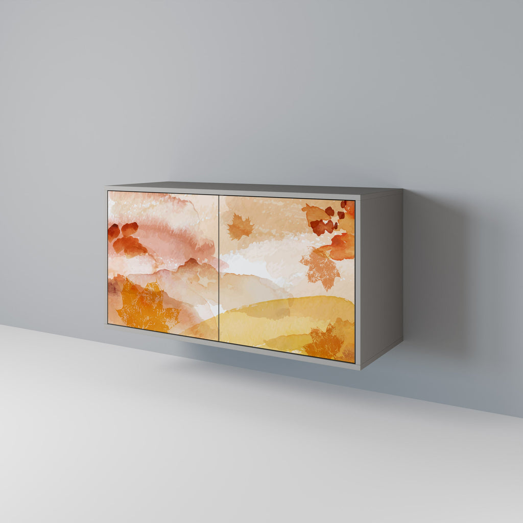 TRACES OF AUTUMN Aparador de 2 Portas em Acabamento Cinzento