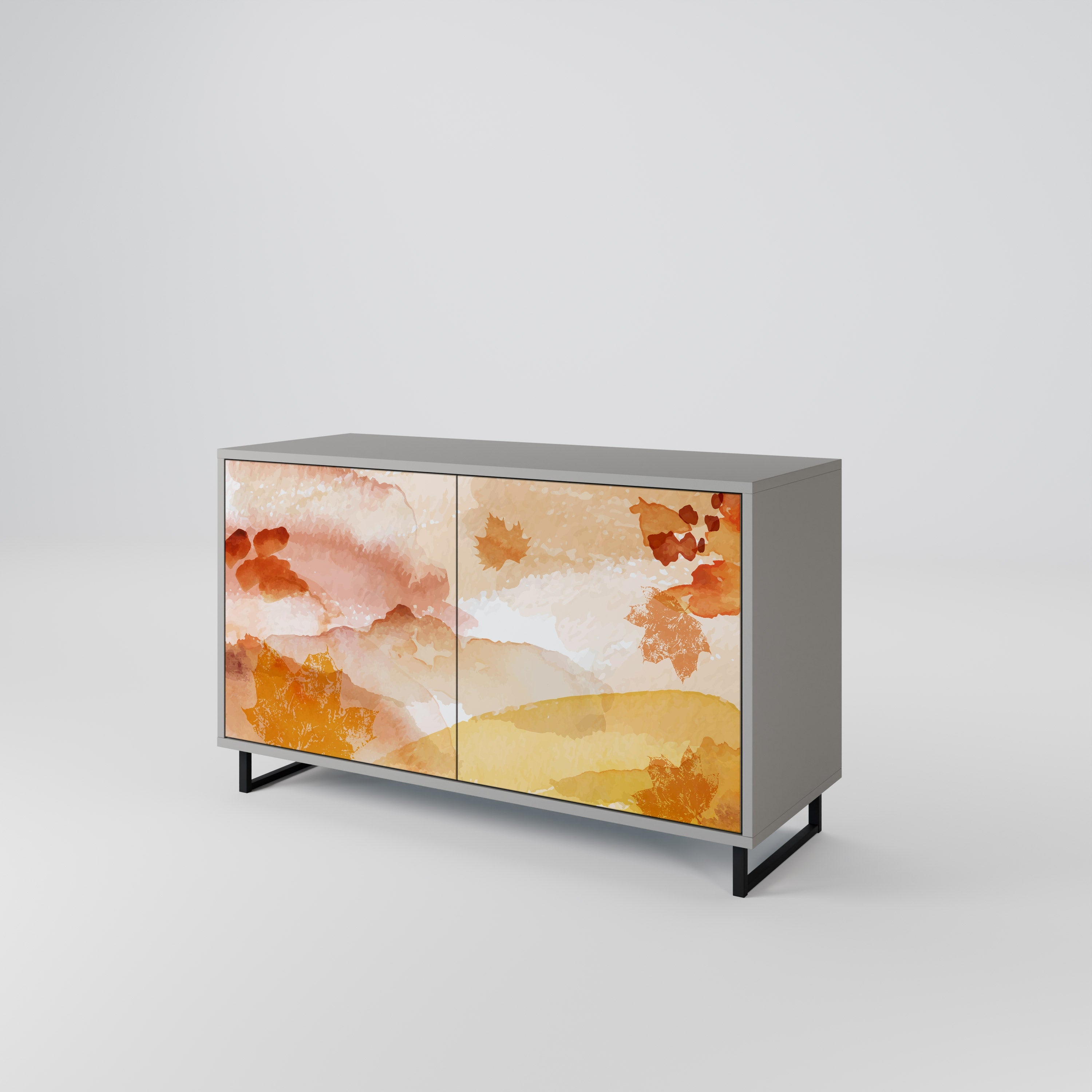 TRACES OF AUTUMN Aparador de 2 Portas em Acabamento Cinzento