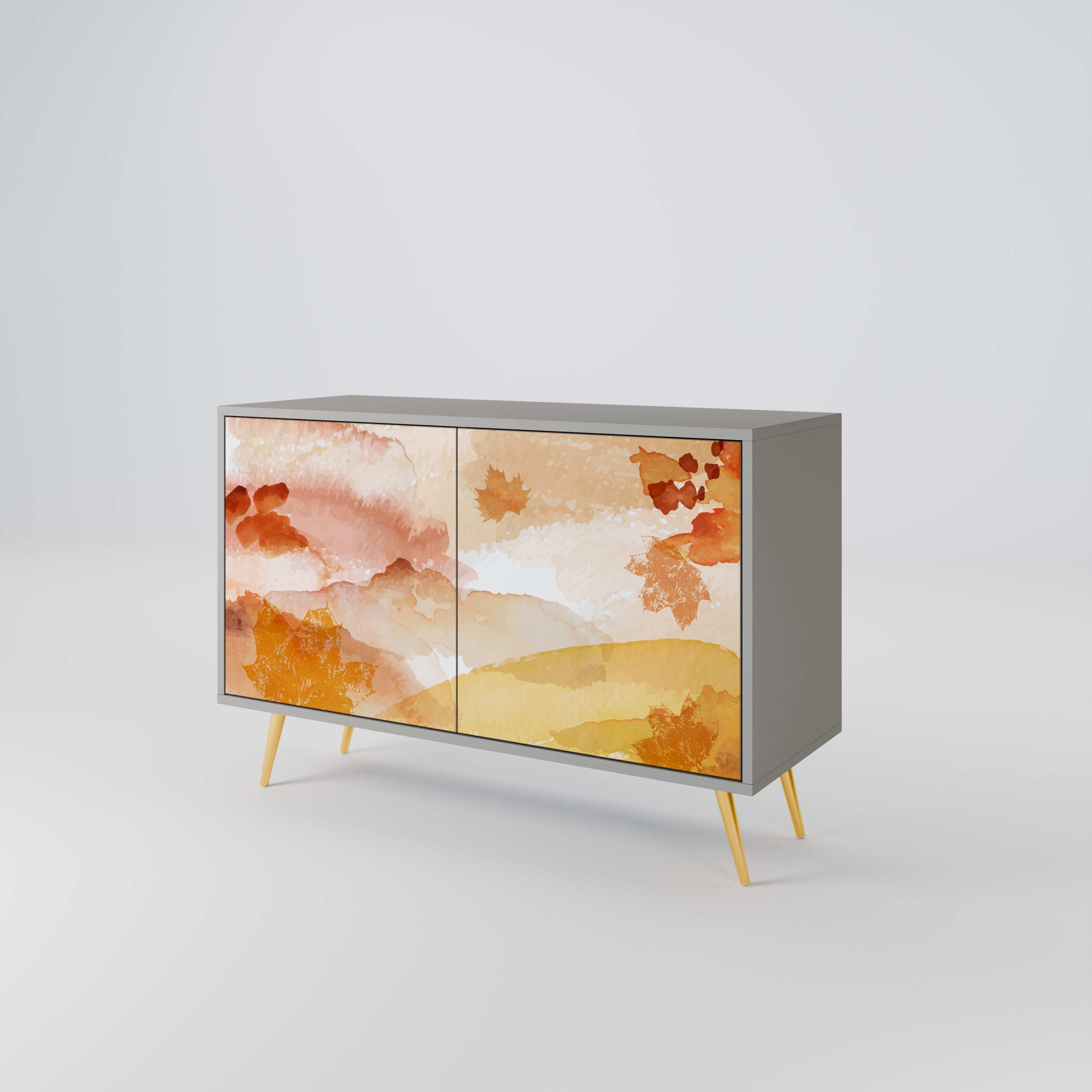 TRACES OF AUTUMN 2-Door Sideboard in Grey Finish