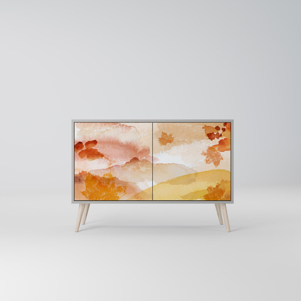 TRACES OF AUTUMN Aparador de 2 Portas em Acabamento Cinzento