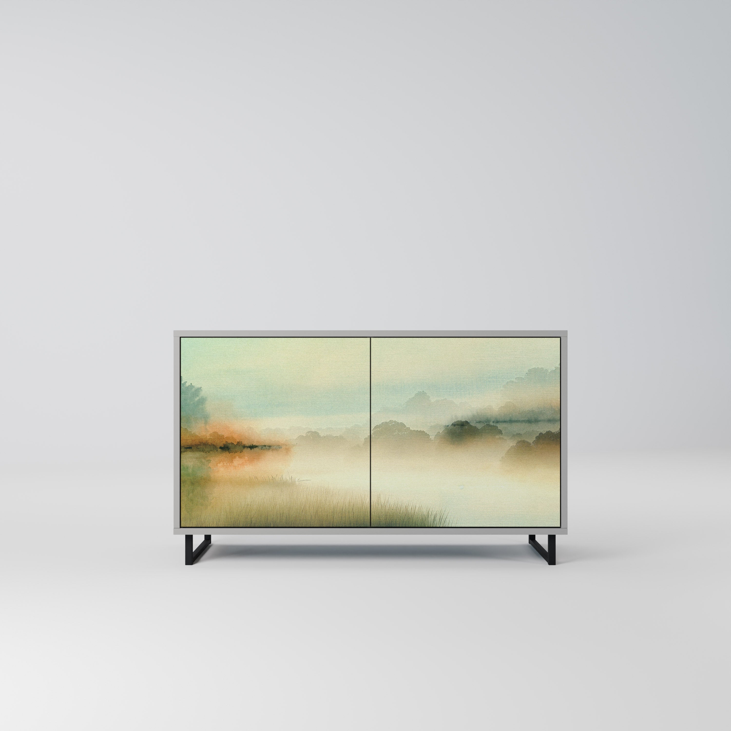 MORNING BY THE LAKE 2-Door Sideboard in Grey Finish