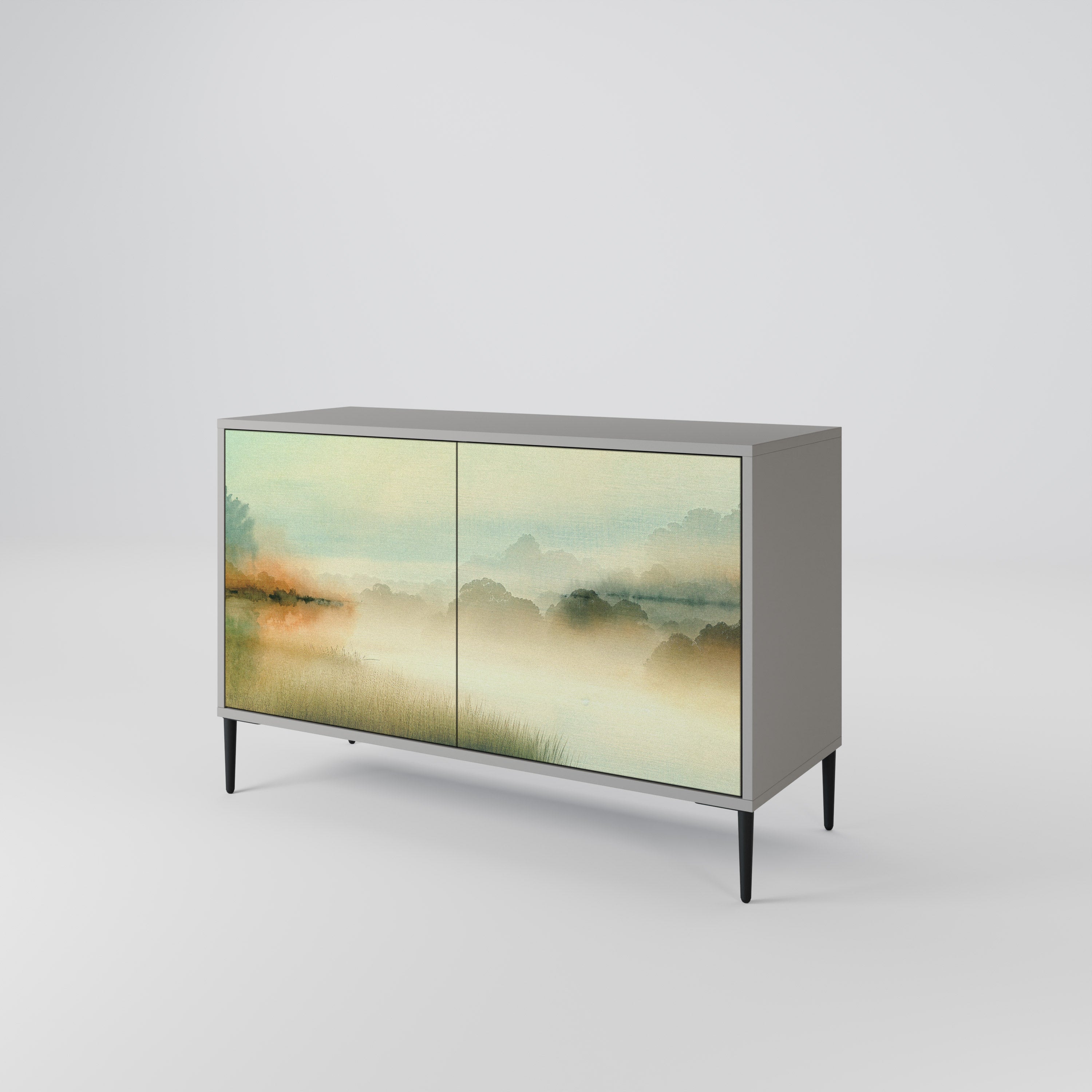 MORNING BY THE LAKE 2-Door Sideboard in Grey Finish