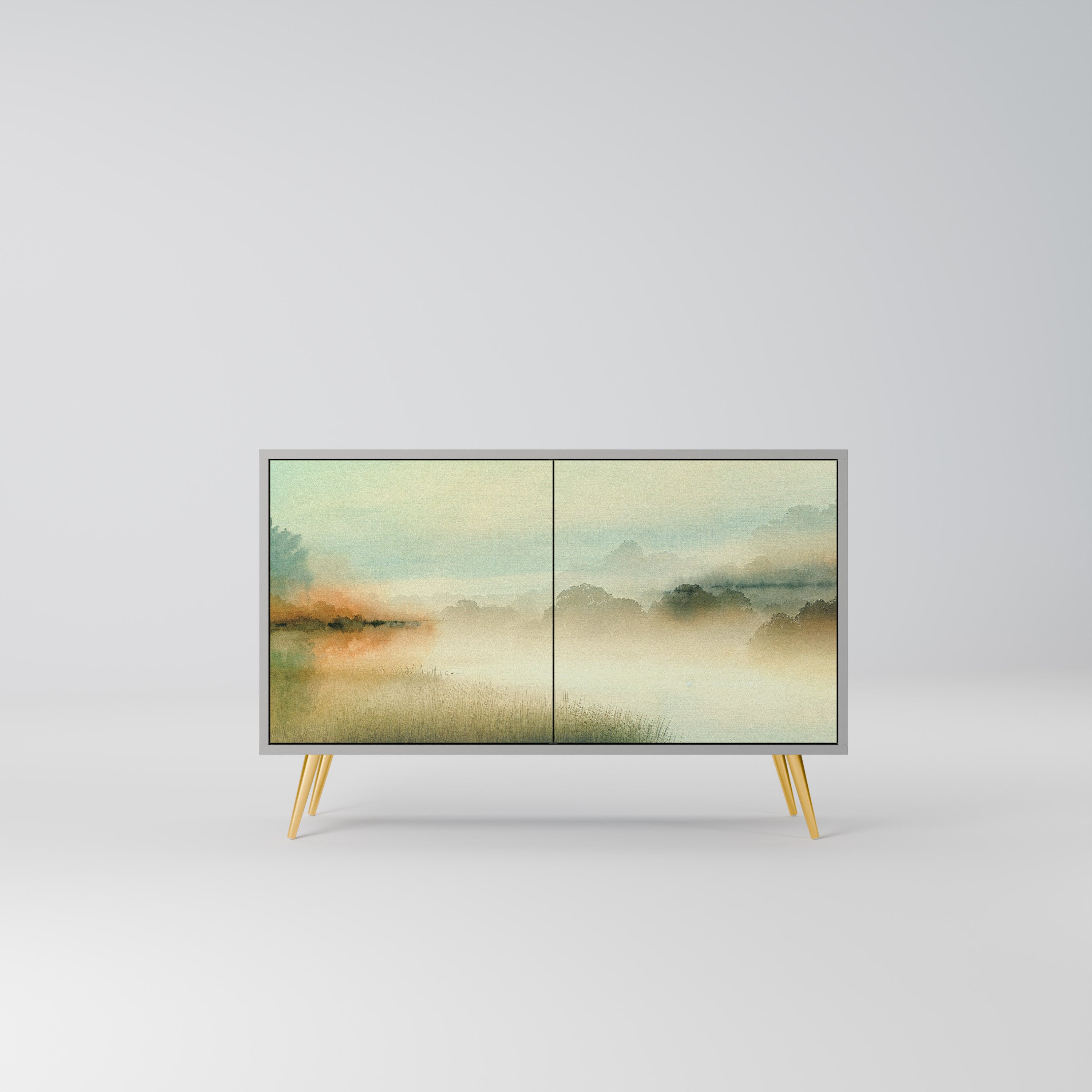 MORNING BY THE LAKE 2-Door Sideboard in Grey Finish