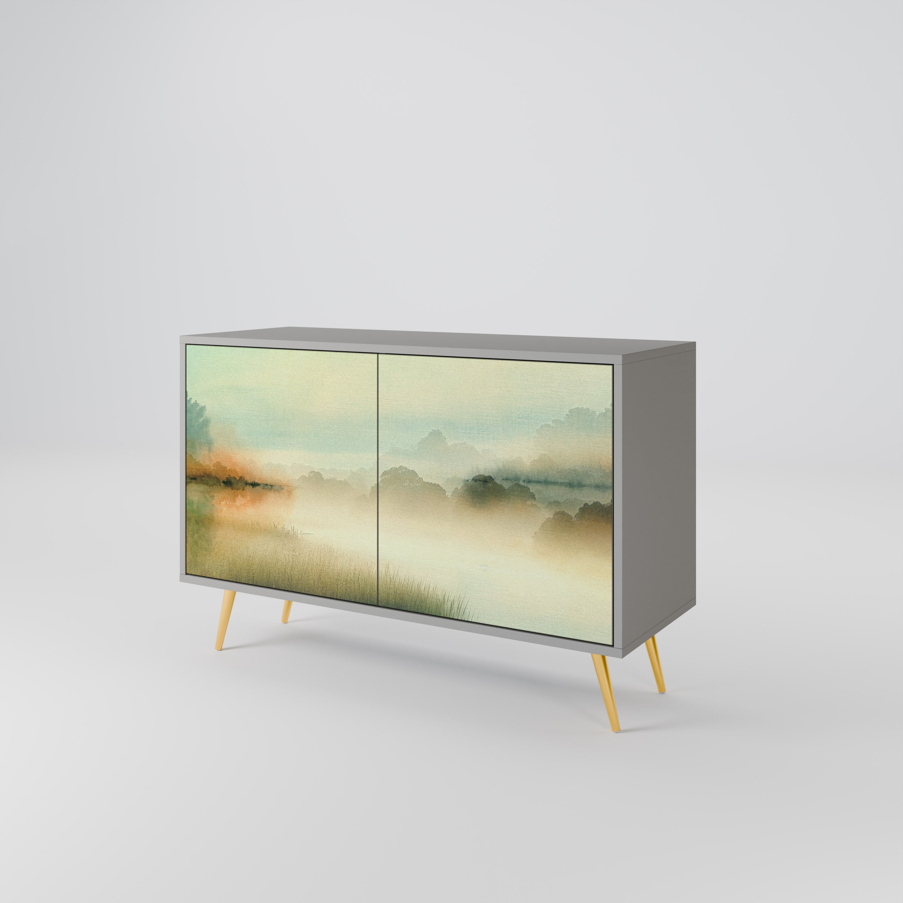 MORNING BY THE LAKE 2-Door Sideboard in Grey Finish