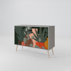 TROPICAL COMPOSITION 2-Door Sideboard in Grey Finish
