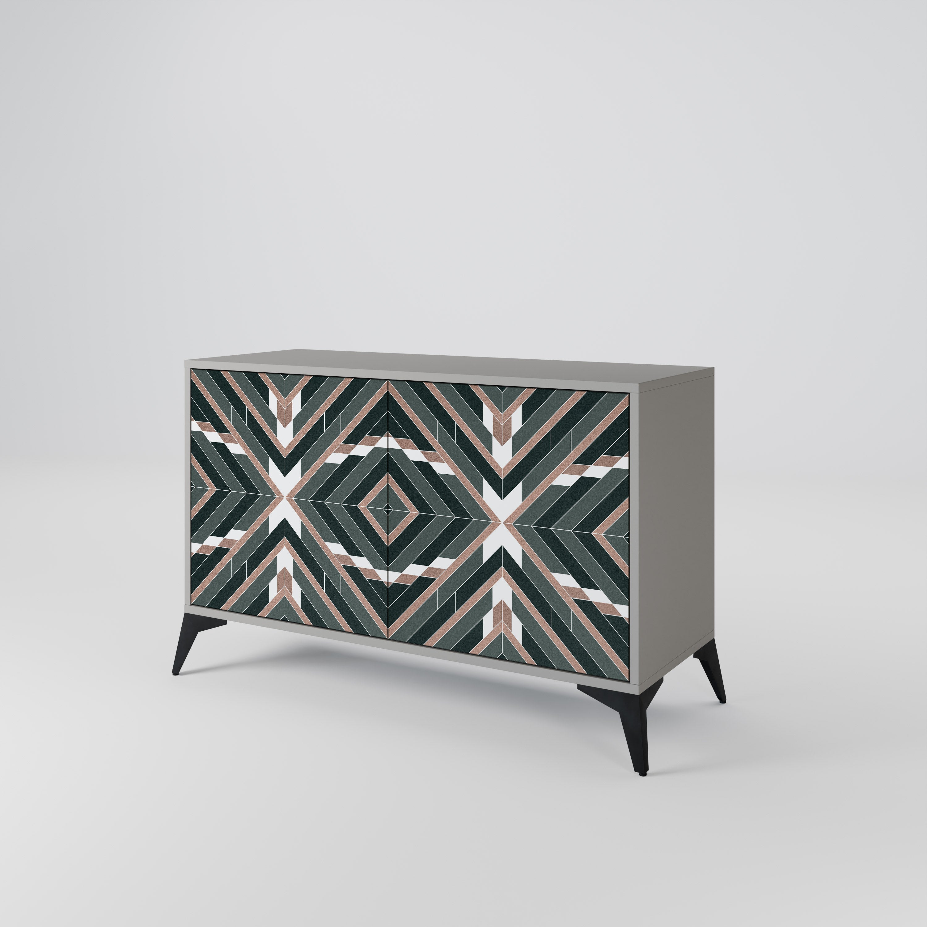 DIMENSION DELIGHTS 2-Door Sideboard in Grey Finish