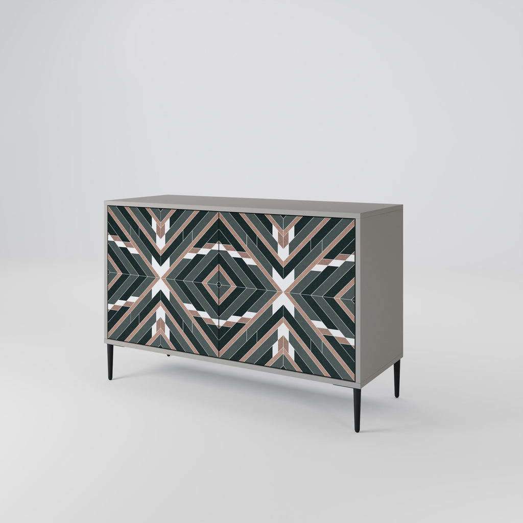 DIMENSION DELIGHTS 2-Door Sideboard in Grey Finish