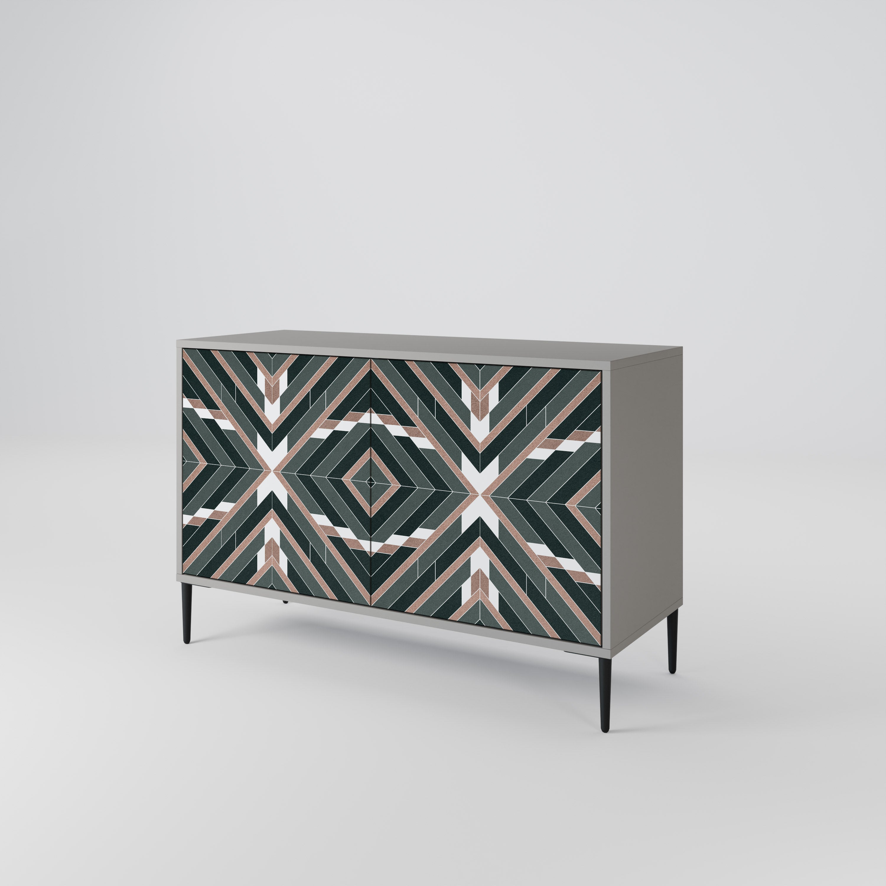 DIMENSION DELIGHTS 2-Door Sideboard in Grey Finish
