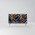 VIBRANT PATCHWORK 2-Door Sideboard in Grey Finish