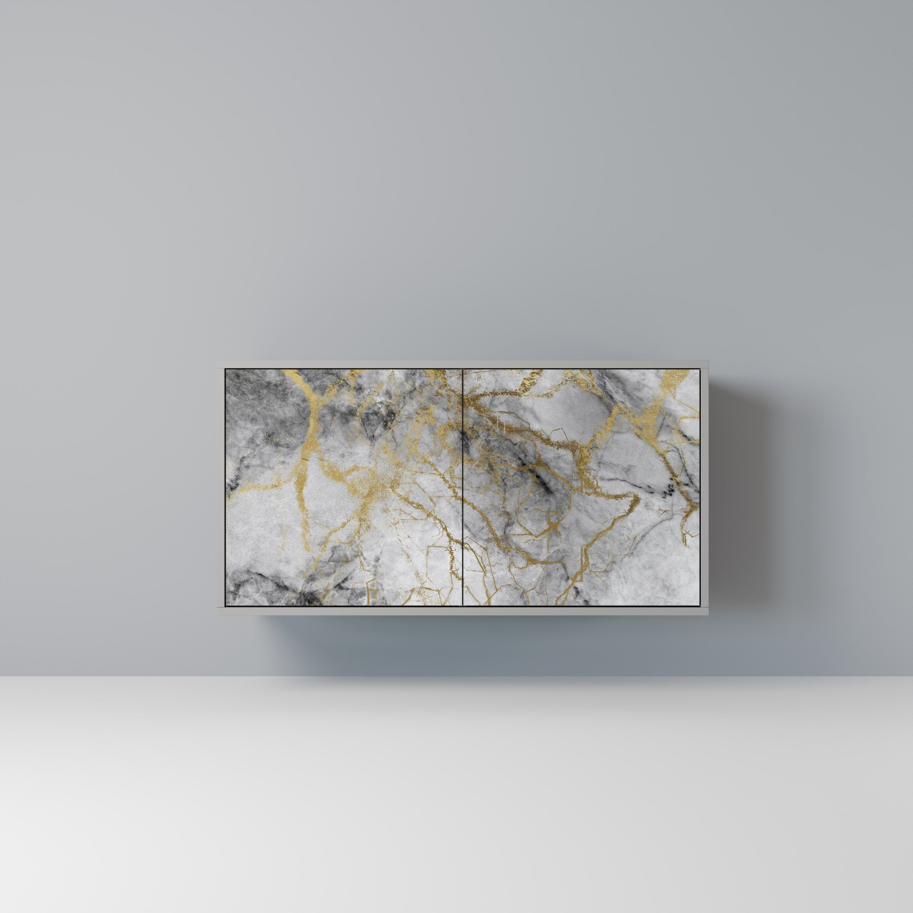 TIMELESS GLIDE 2-Door Sideboard in Grey Finish