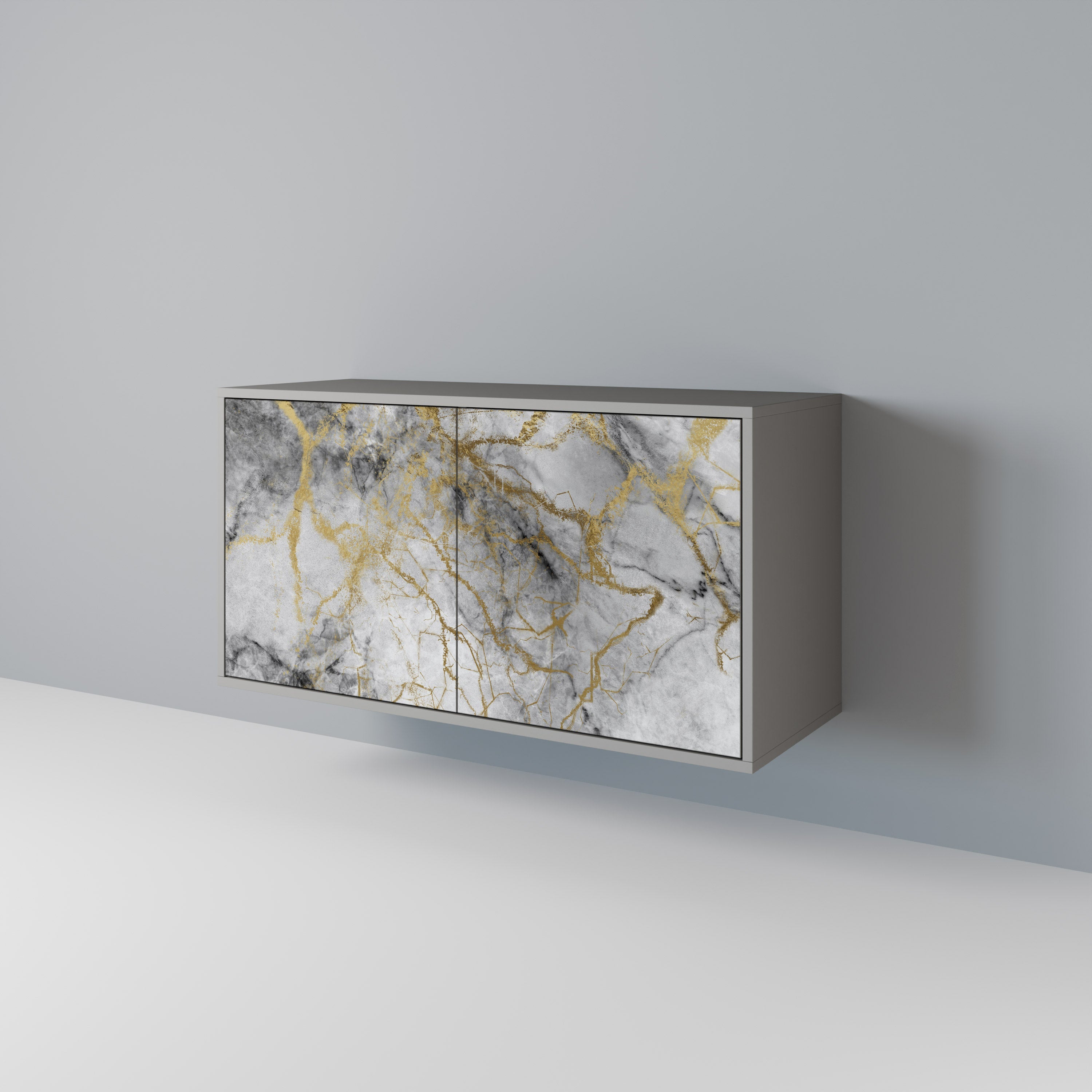 TIMELESS GLIDE 2-Door Sideboard in Grey Finish