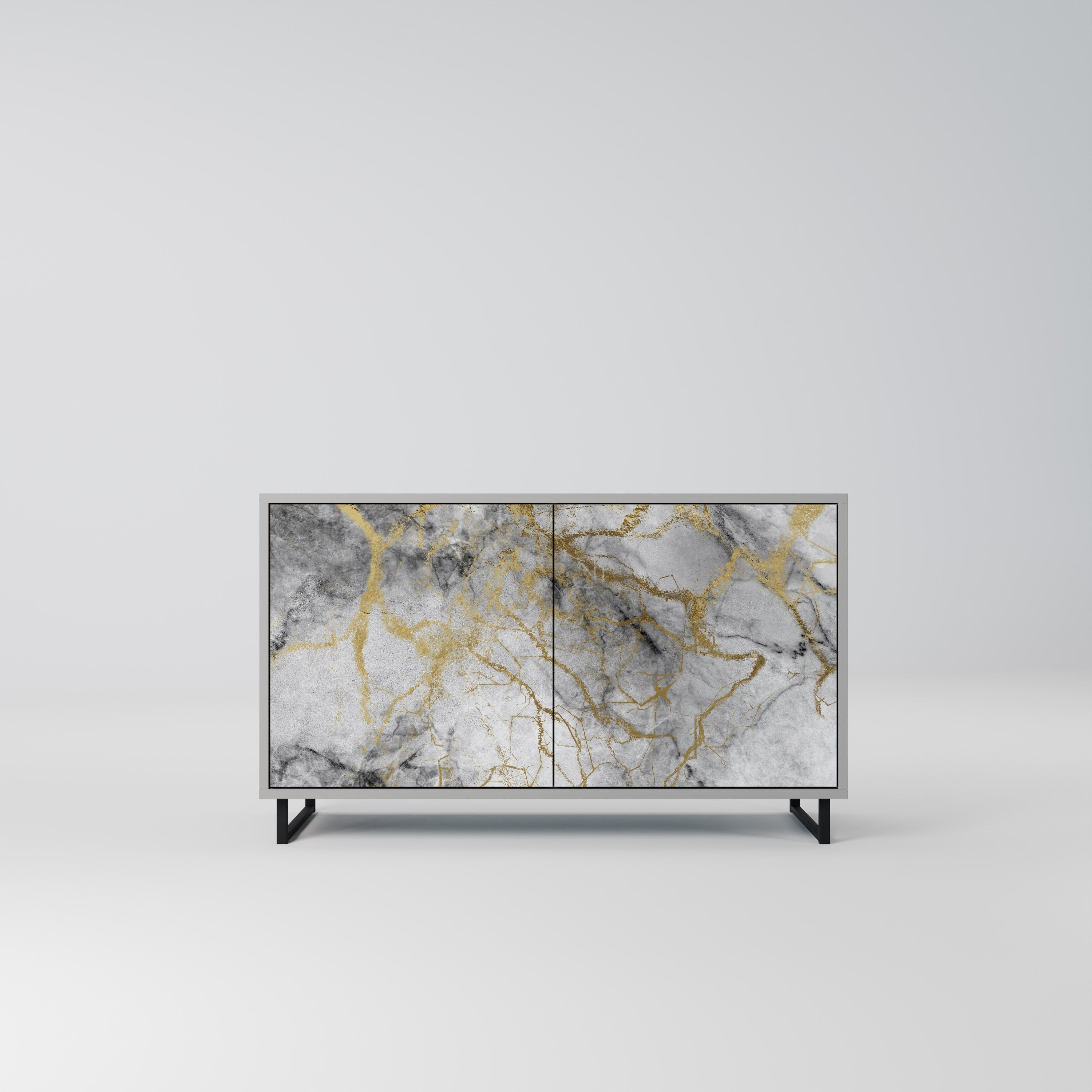 TIMELESS GLIDE 2-Door Sideboard in Grey Finish