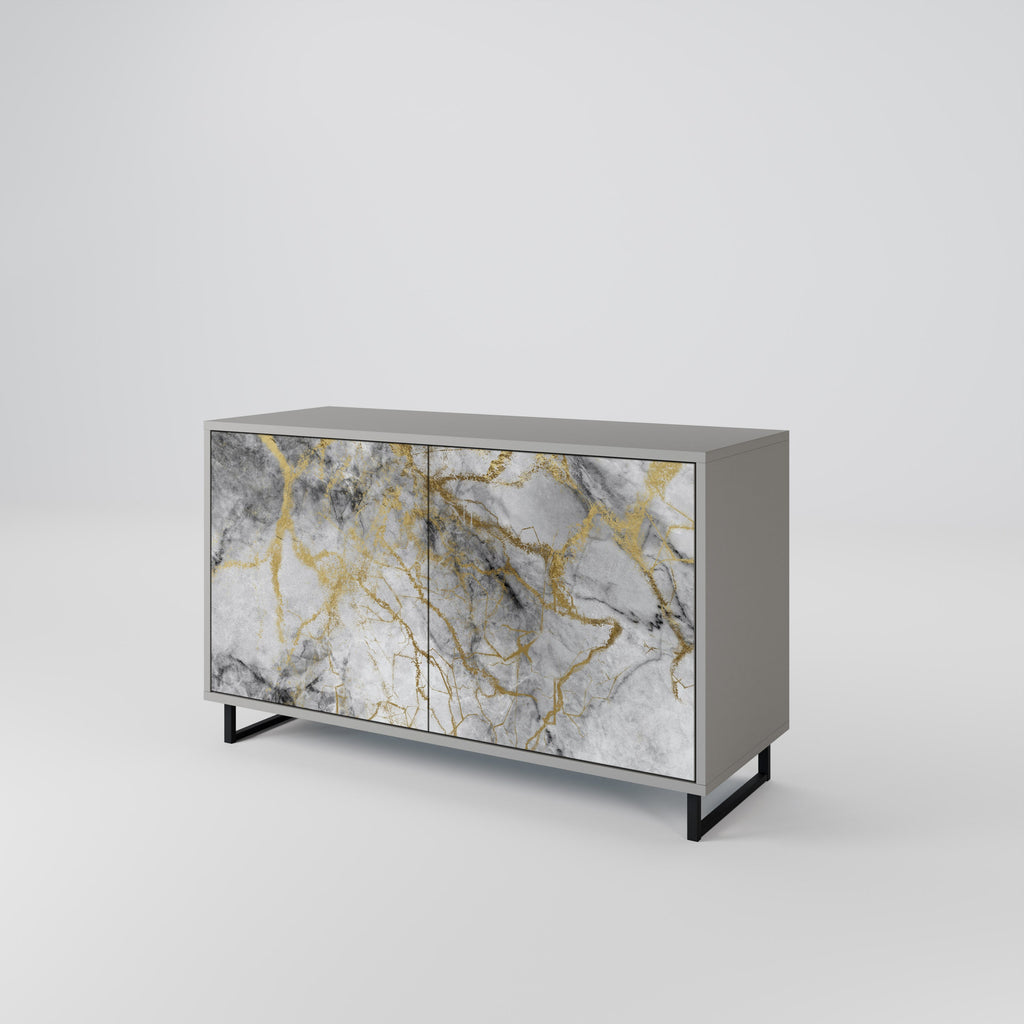 TIMELESS GLIDE 2-Door Sideboard in Grey Finish