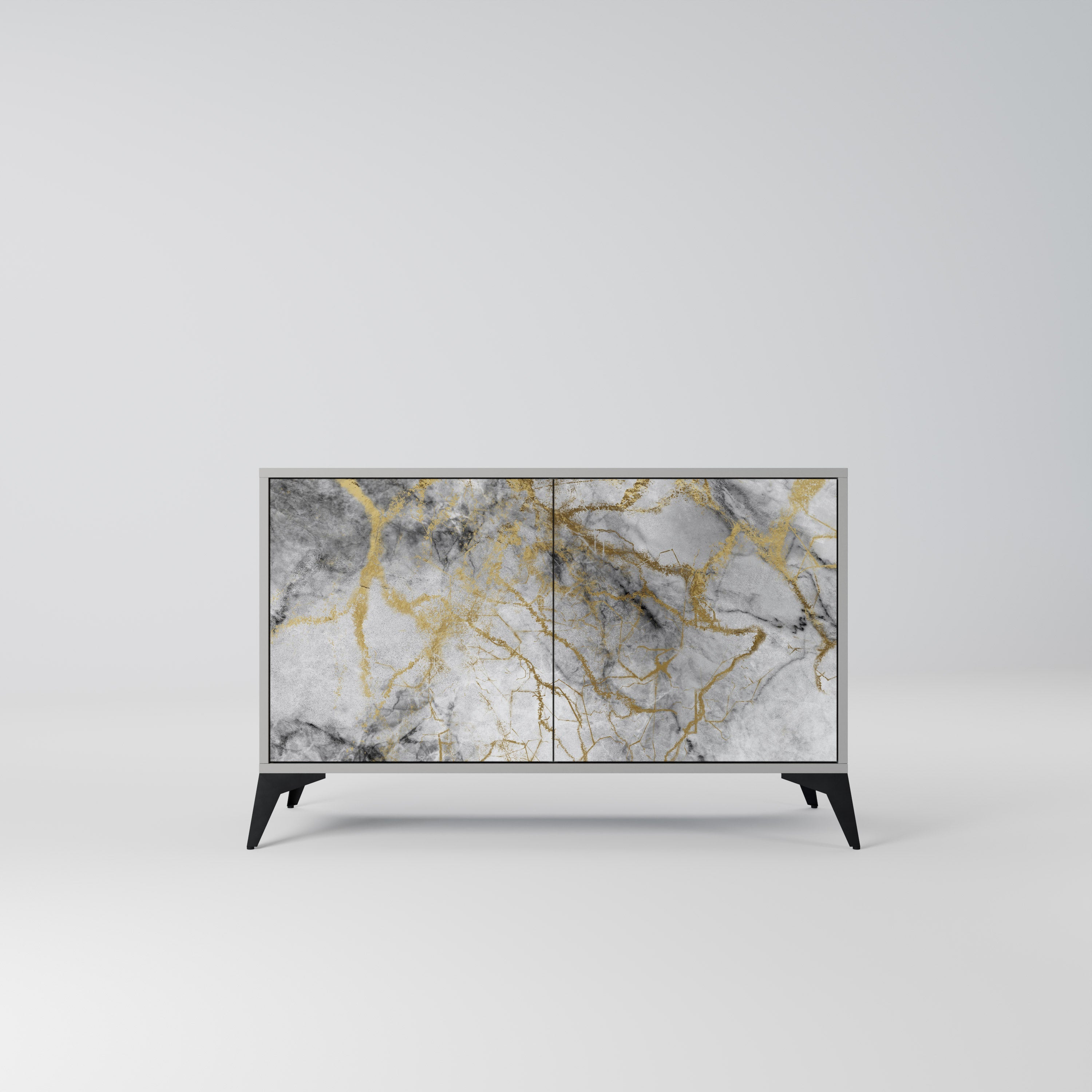 TIMELESS GLIDE 2-Door Sideboard in Grey Finish