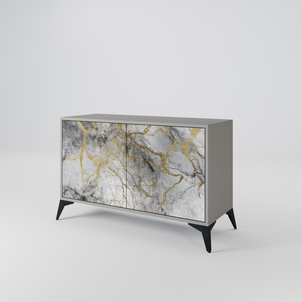 TIMELESS GLIDE 2-Door Sideboard in Grey Finish