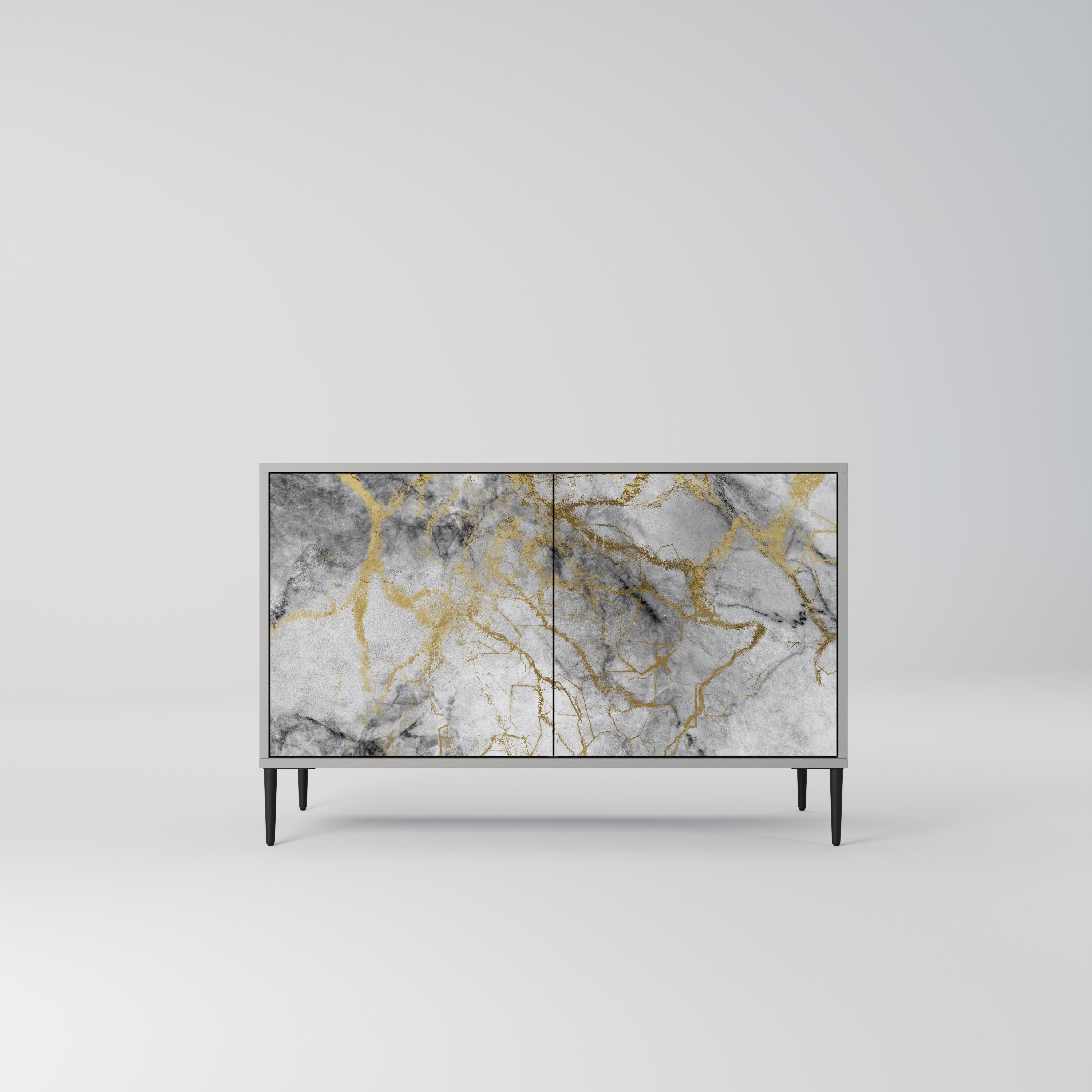 TIMELESS GLIDE 2-Door Sideboard in Grey Finish