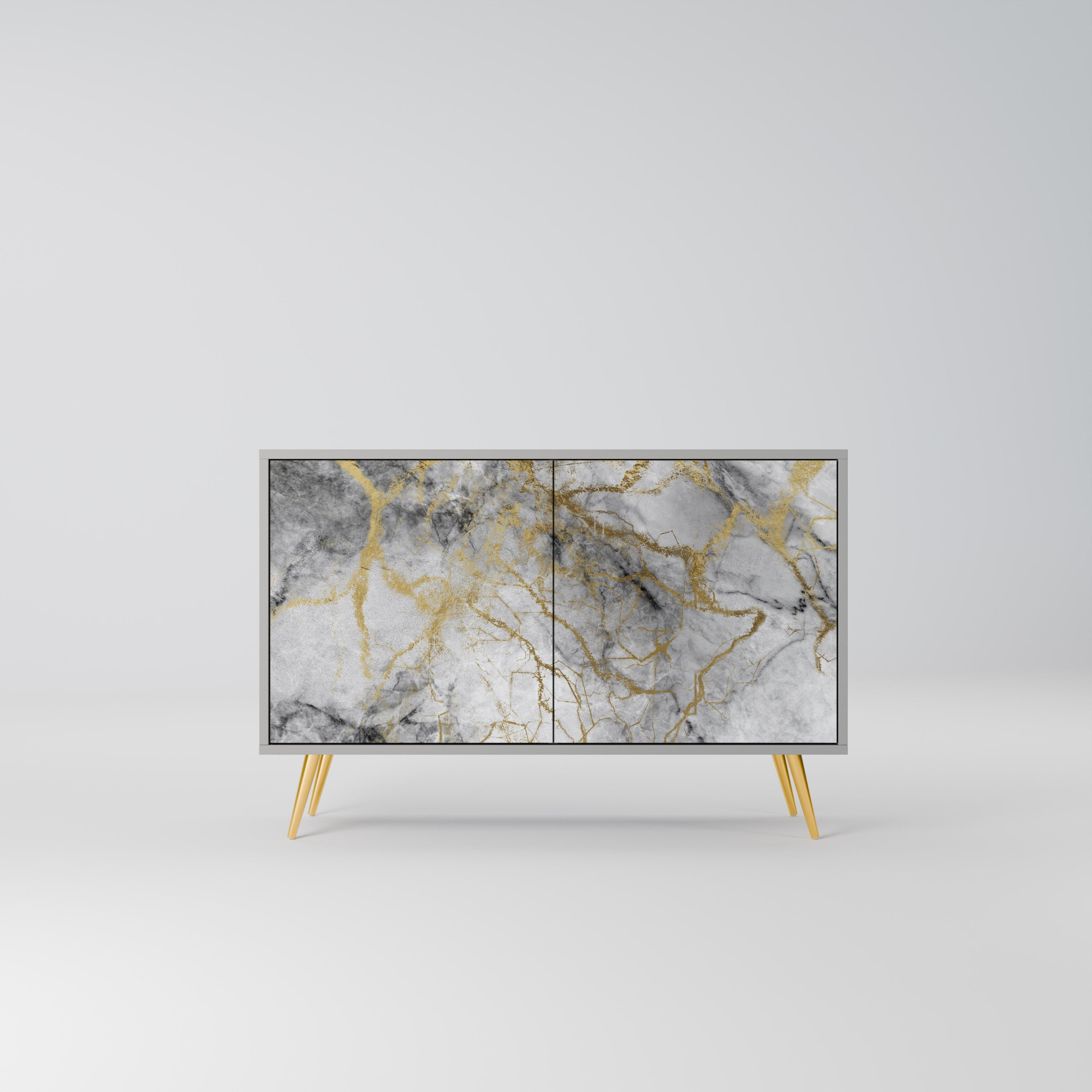 TIMELESS GLIDE 2-Door Sideboard in Grey Finish