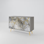 TIMELESS GLIDE 2-Door Sideboard in Grey Finish