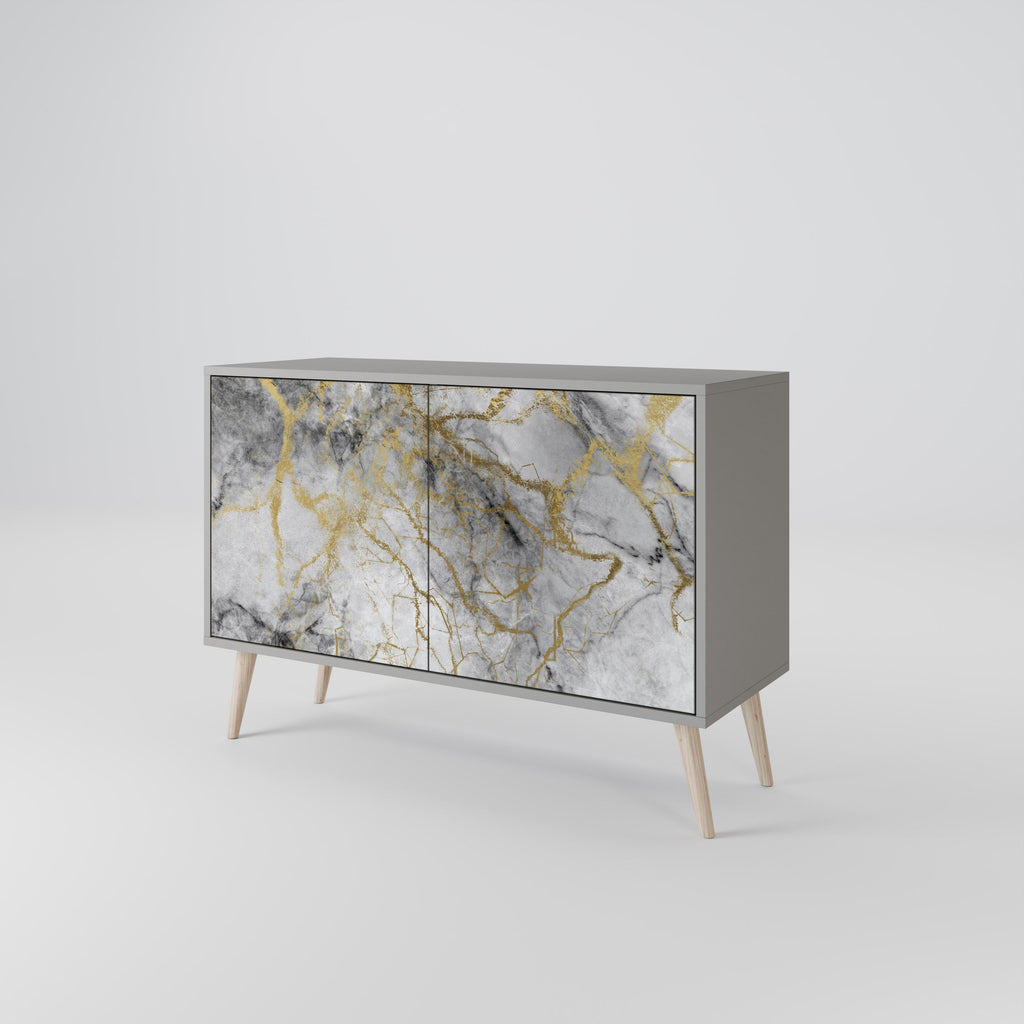 TIMELESS GLIDE 2-Door Sideboard in Grey Finish
