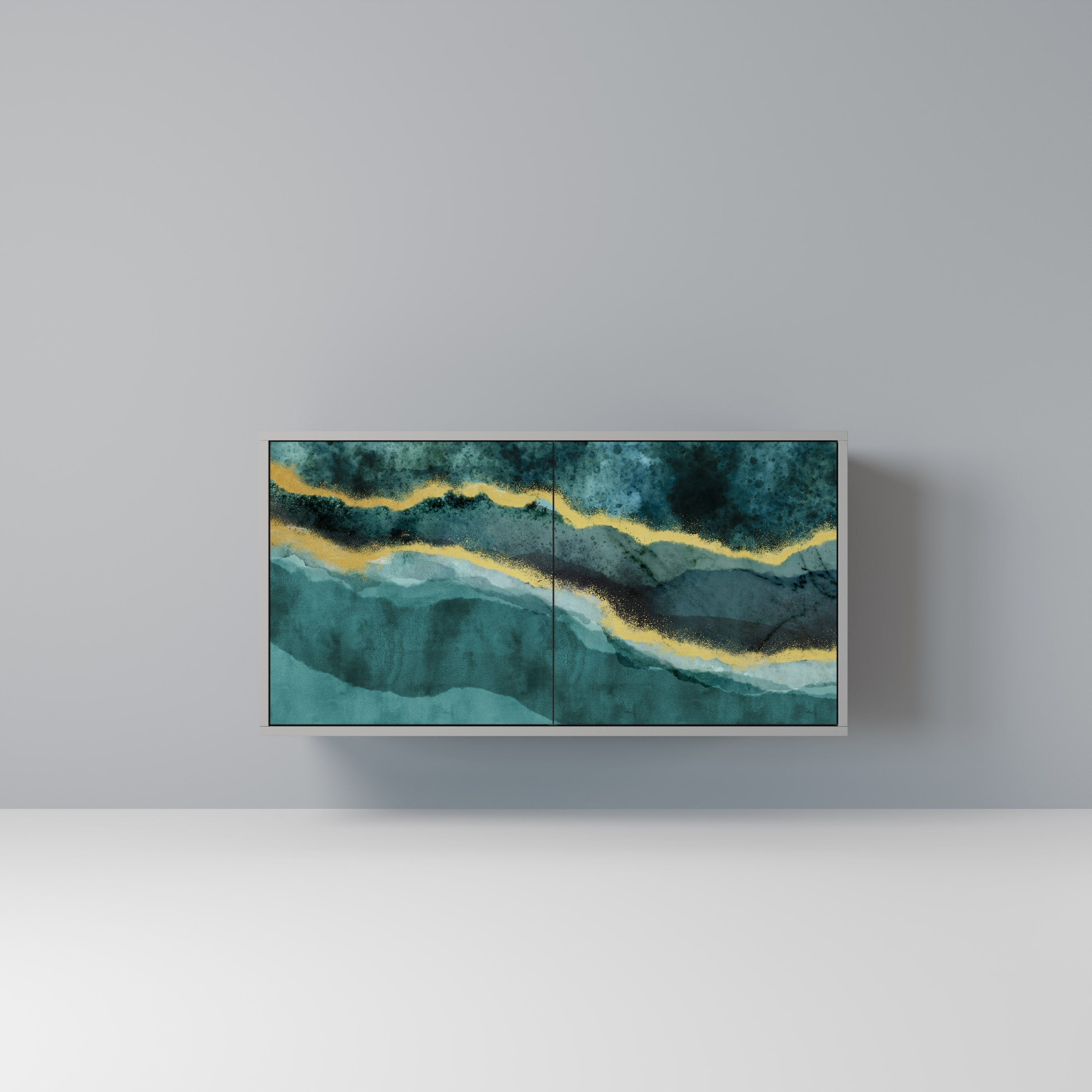 GOLDRUSH ODYSSEY 2-Door Sideboard in Grey Finish