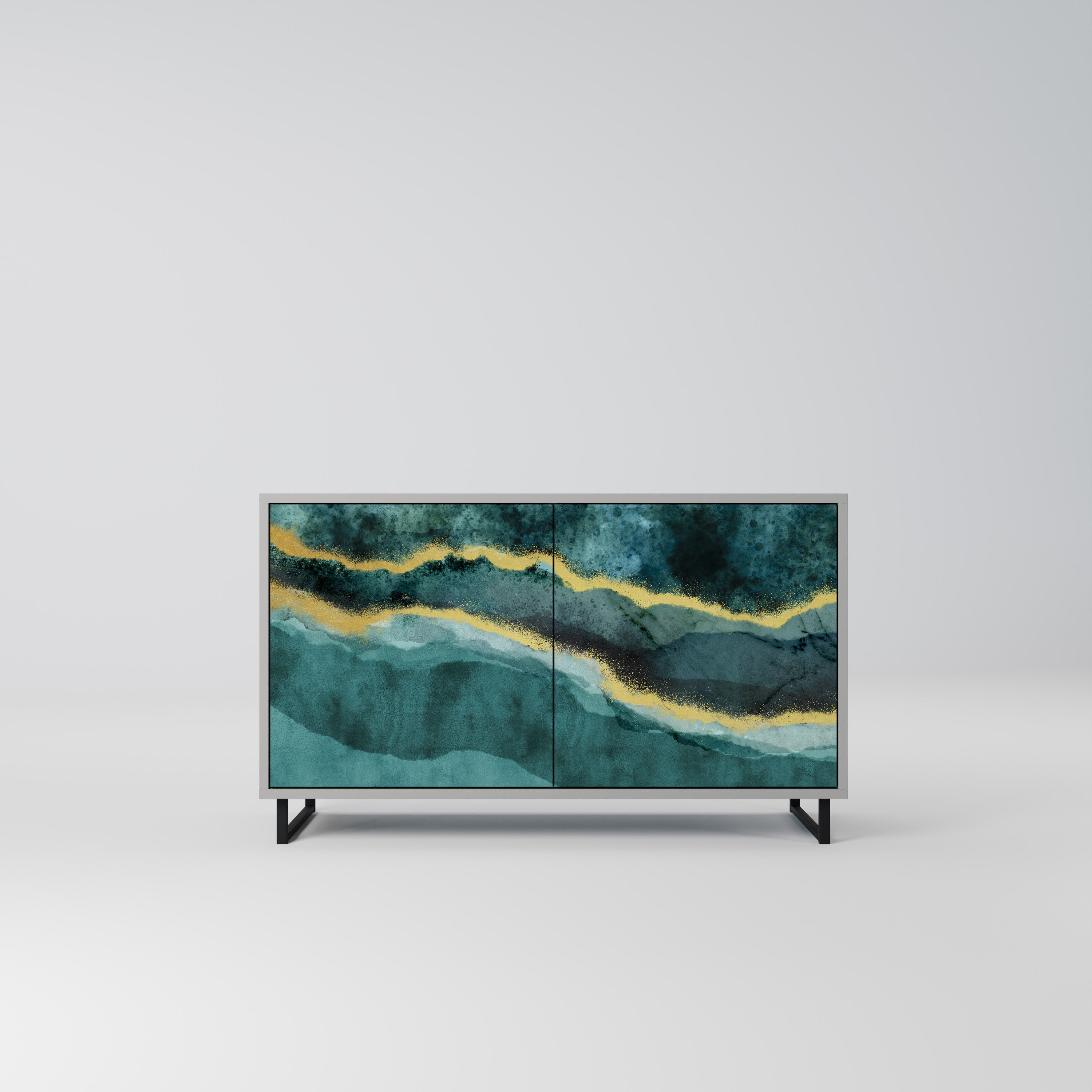 GOLDRUSH ODYSSEY 2-Door Sideboard in Grey Finish