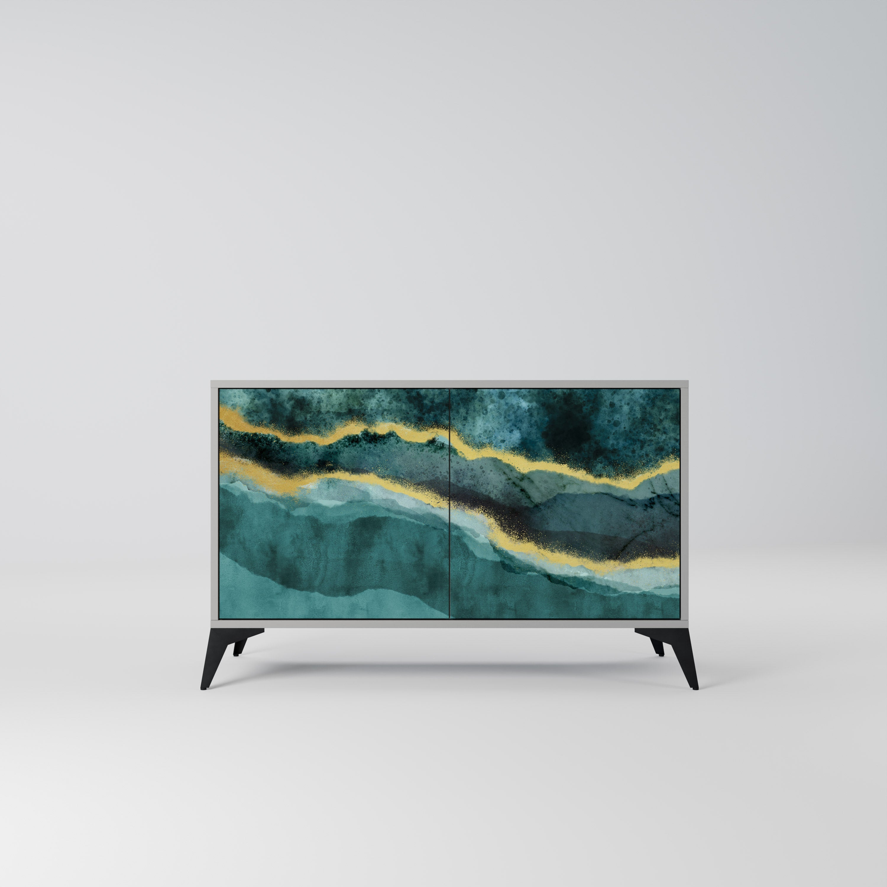 GOLDRUSH ODYSSEY 2-Door Sideboard in Grey Finish