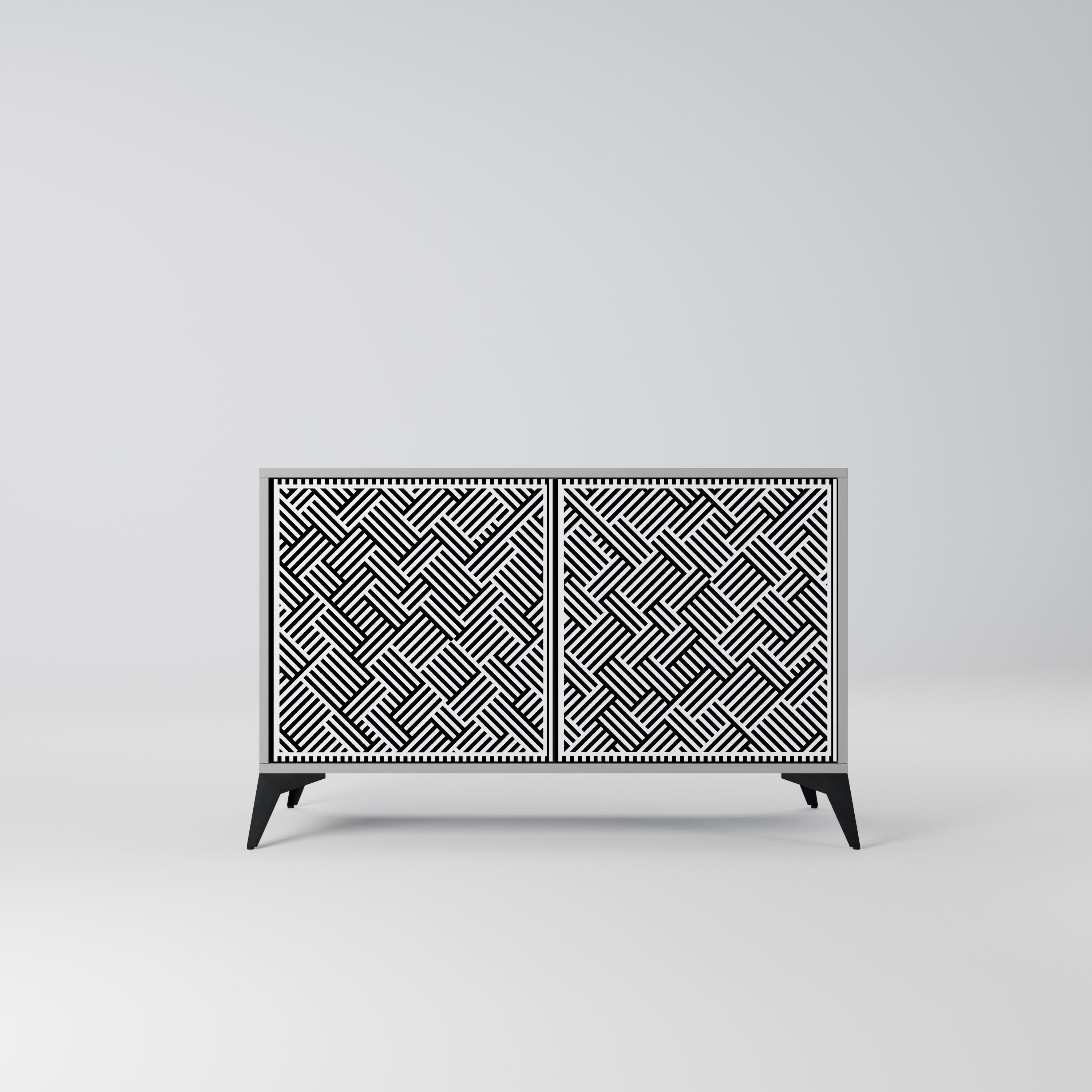 TEMPORARY SEQUENCE 2-Door Sideboard in Grey Finish