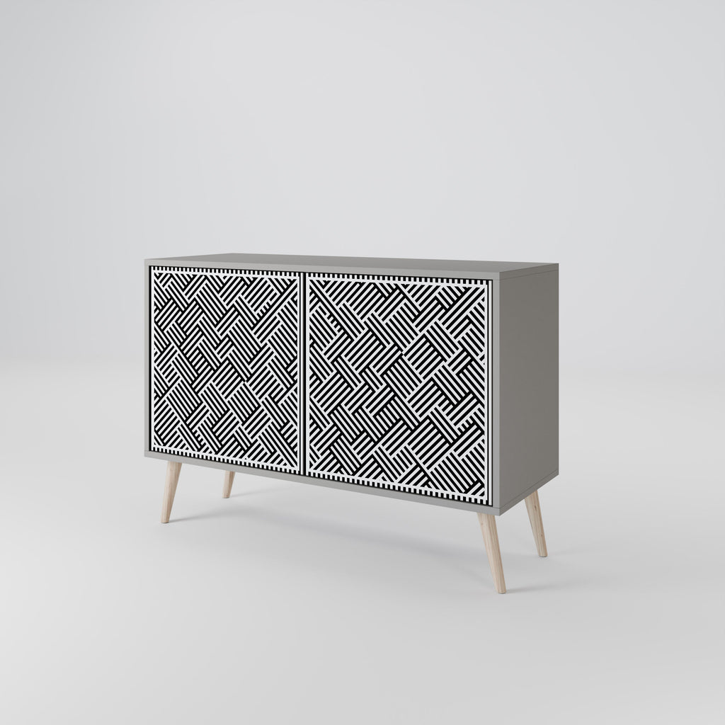TEMPORARY SEQUENCE 2-Door Sideboard in Grey Finish