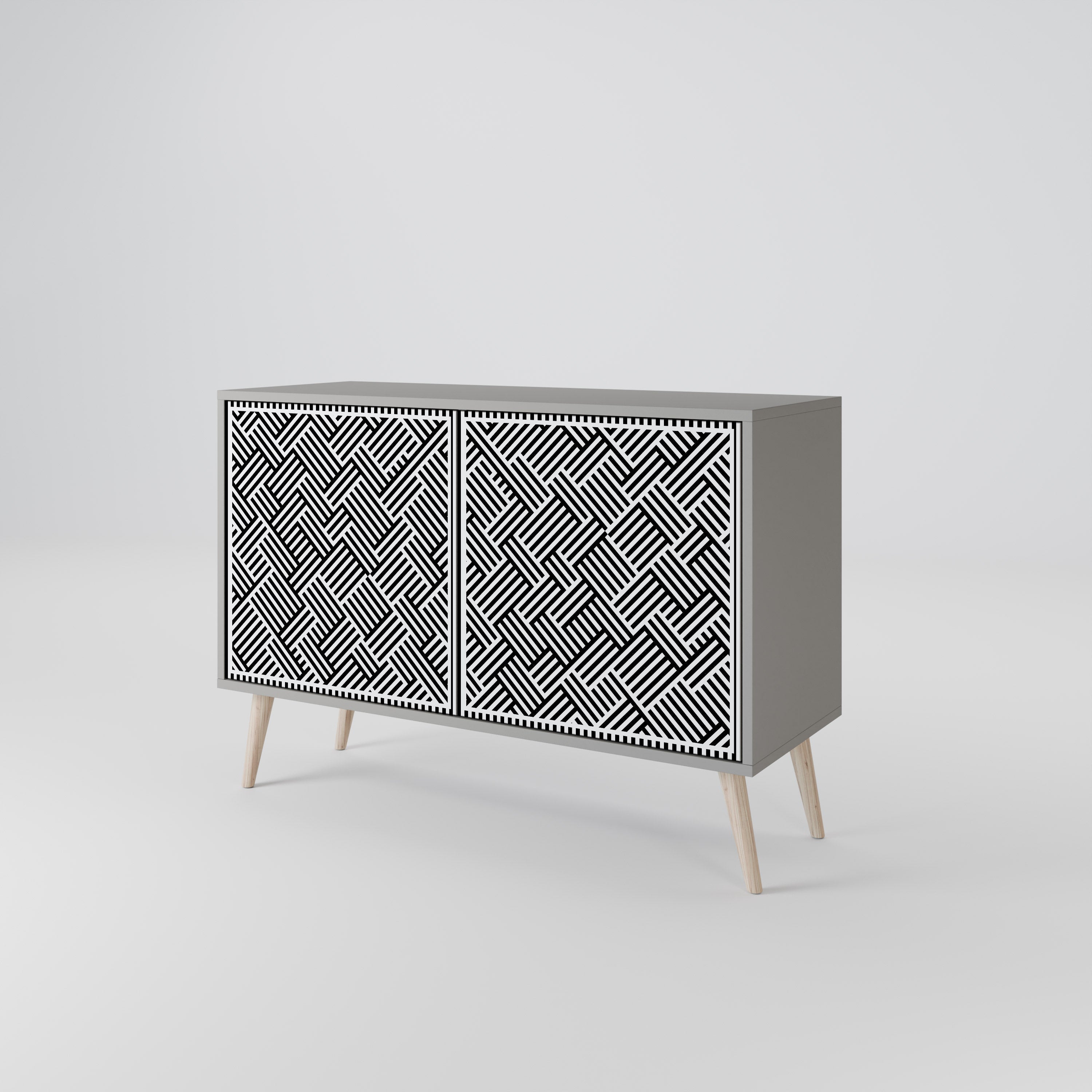 TEMPORARY SEQUENCE 2-Door Sideboard in Grey Finish