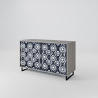 GRAPHITE EYES 2-Door Sideboard in Grey Finish