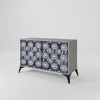 GRAPHITE EYES 2-Door Sideboard in Grey Finish