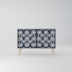 GRAPHITE EYES 2-Door Sideboard in Grey Finish