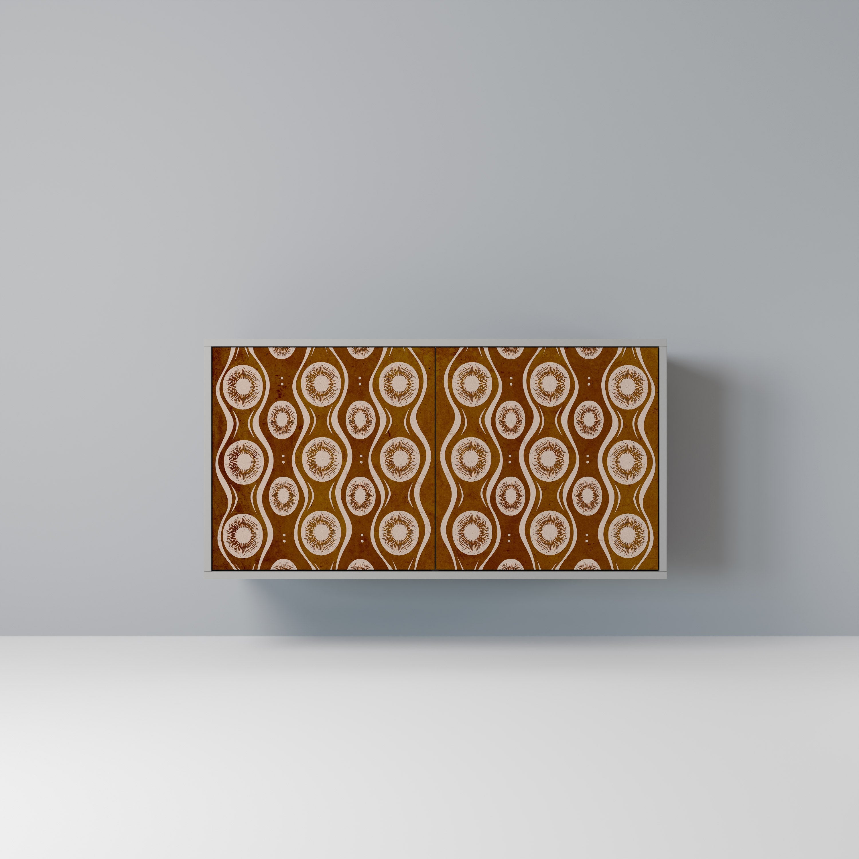 BROWN EYES 2-Door Sideboard in Grey Finish