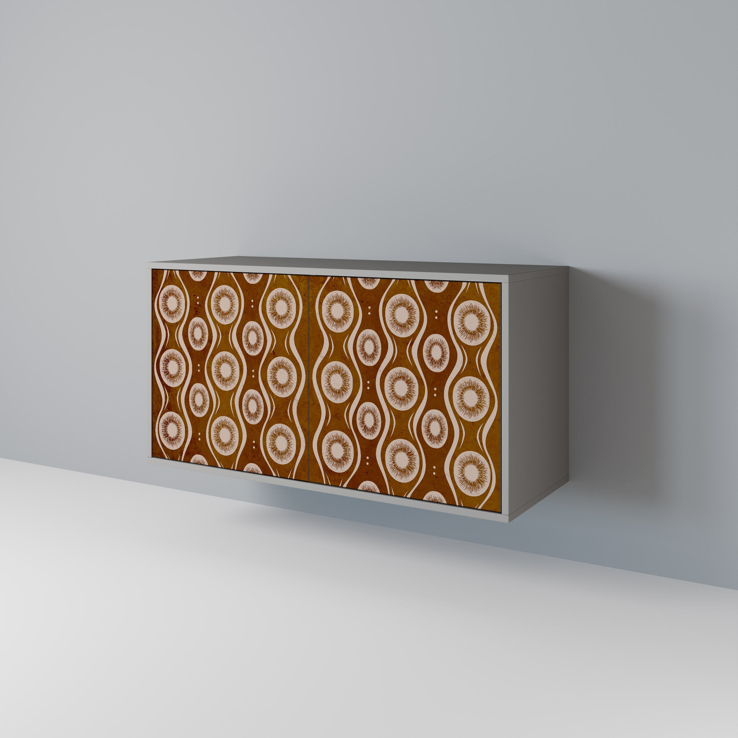 BROWN EYES 2-Door Sideboard in Grey Finish