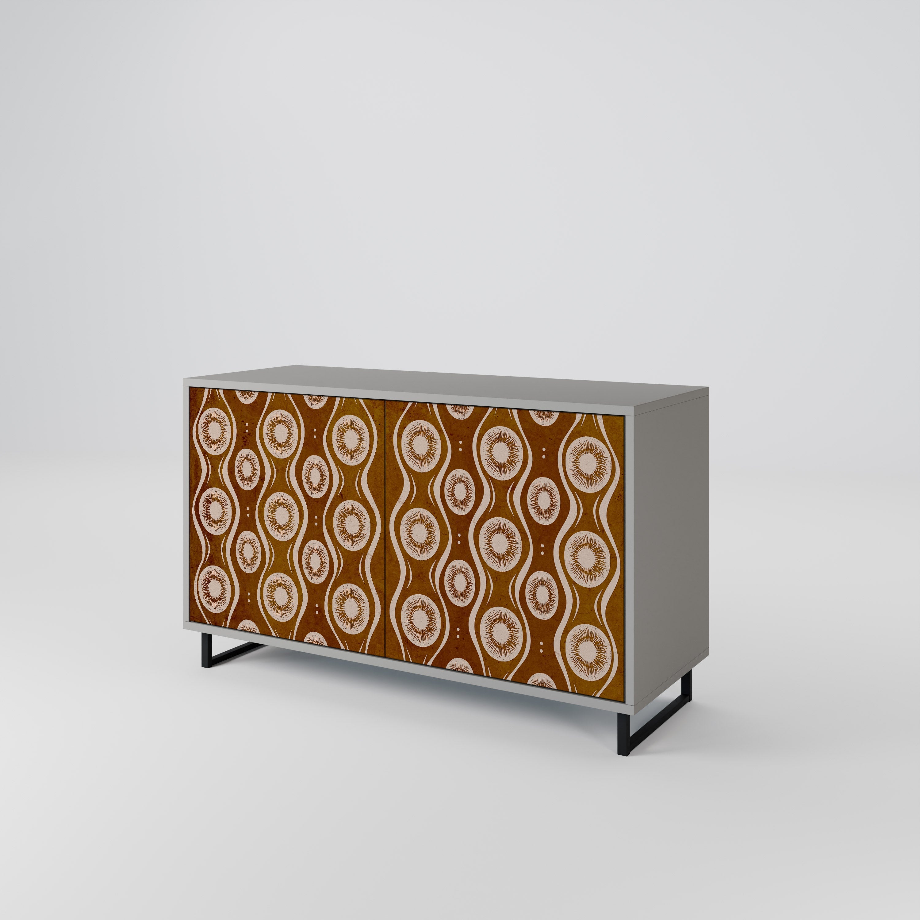 BROWN EYES 2-Door Sideboard in Grey Finish