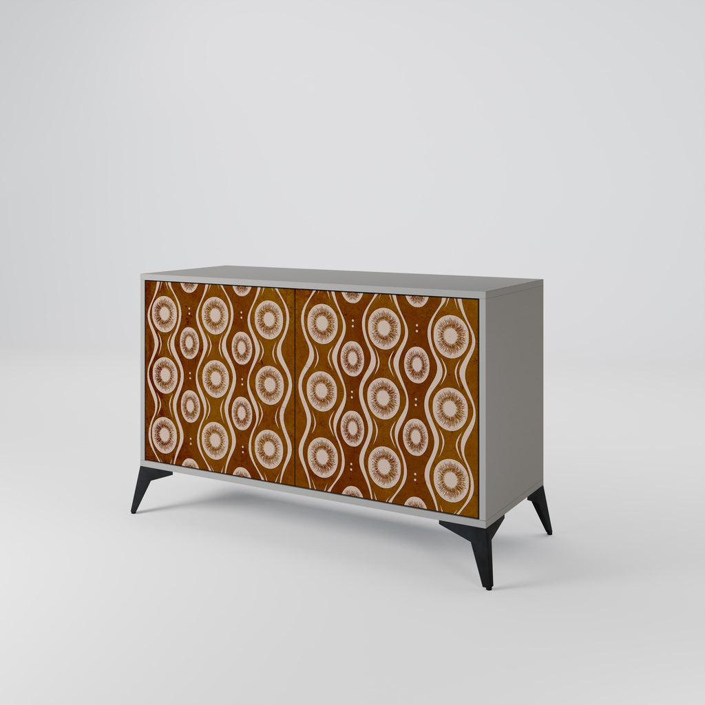 BROWN EYES 2-Door Sideboard in Grey Finish