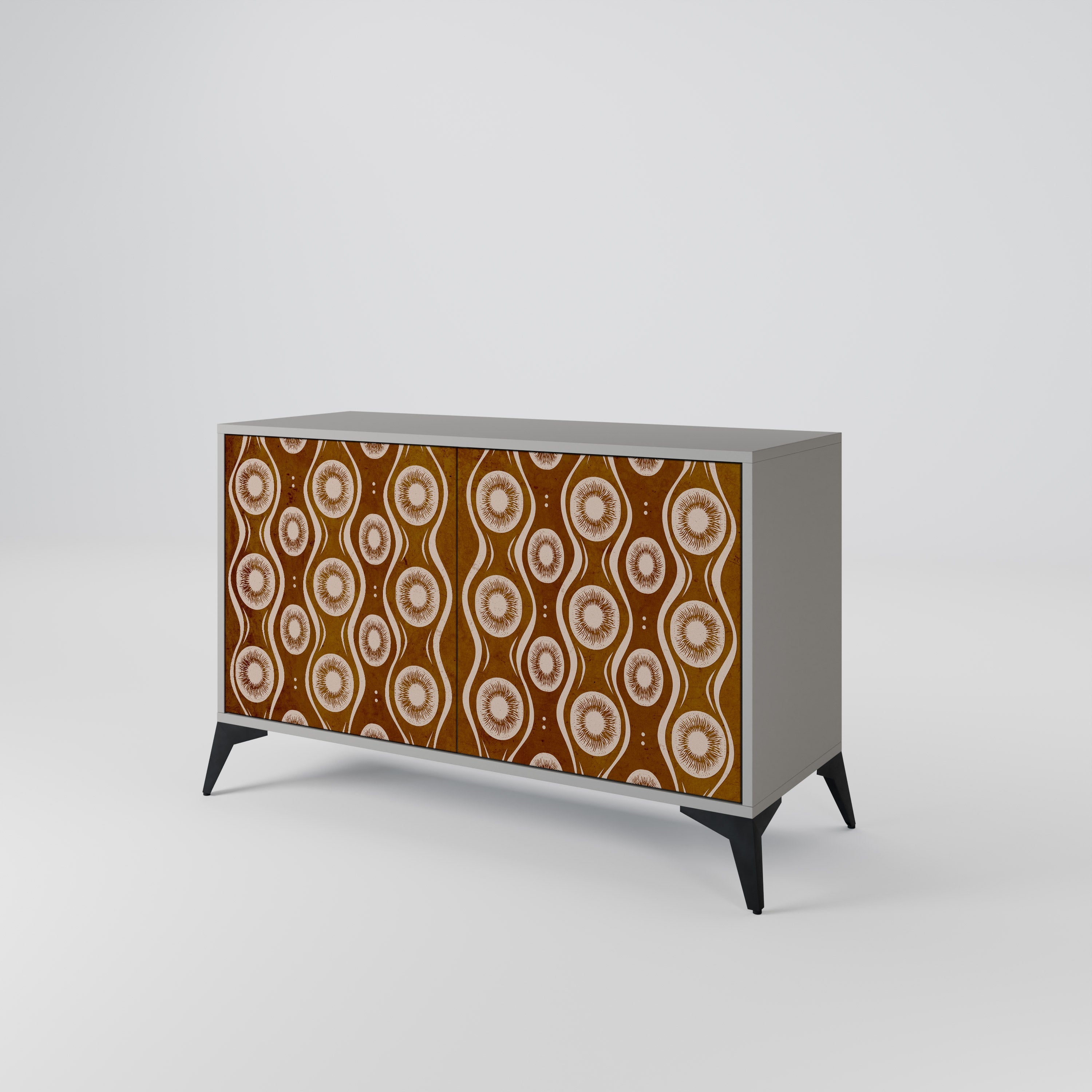 BROWN EYES 2-Door Sideboard in Grey Finish