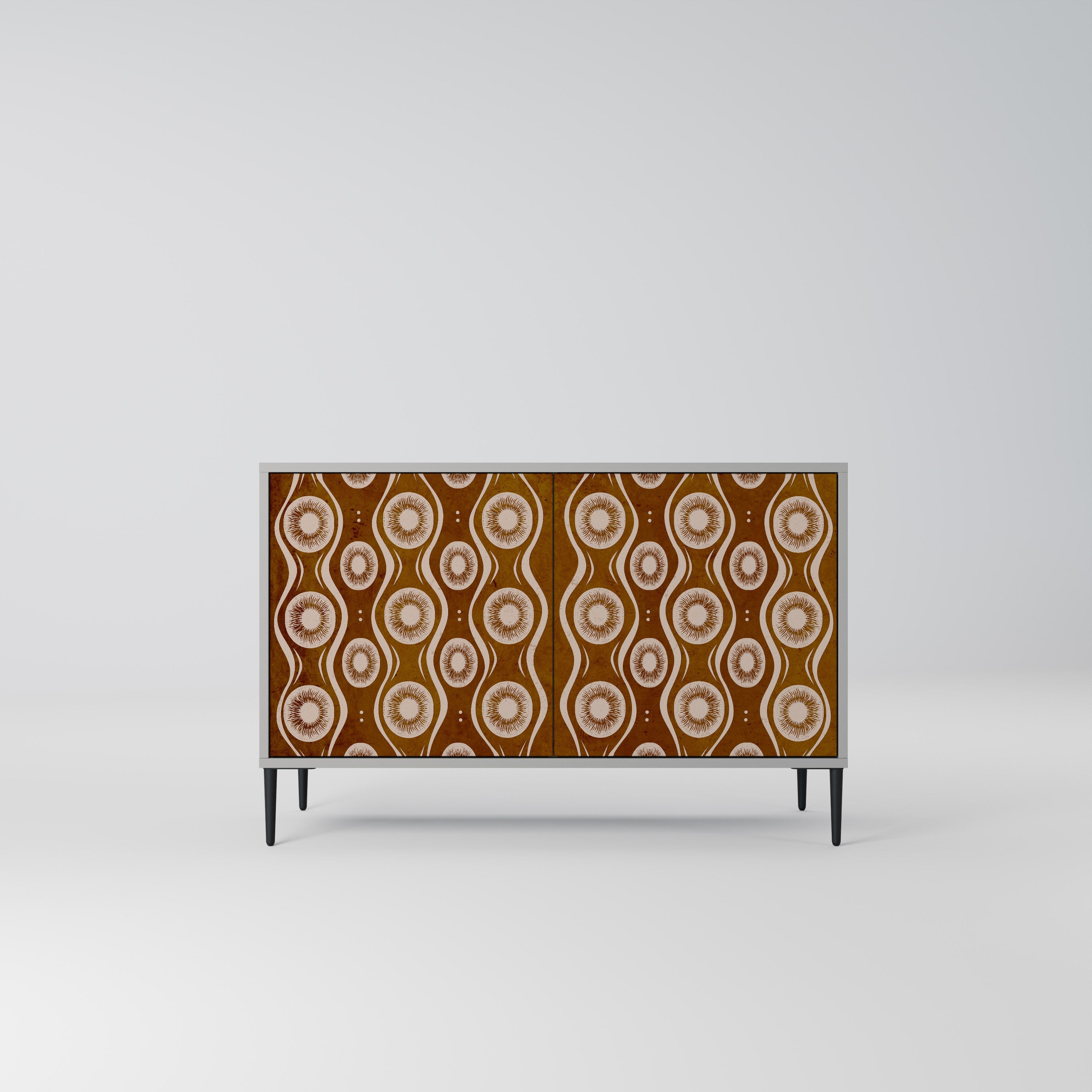 BROWN EYES 2-Door Sideboard in Grey Finish