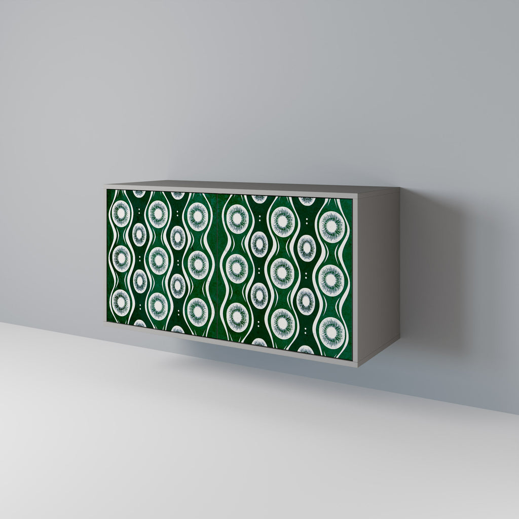 GREEN EYES Aparador de 2 Portas em Acabamento Cinzento