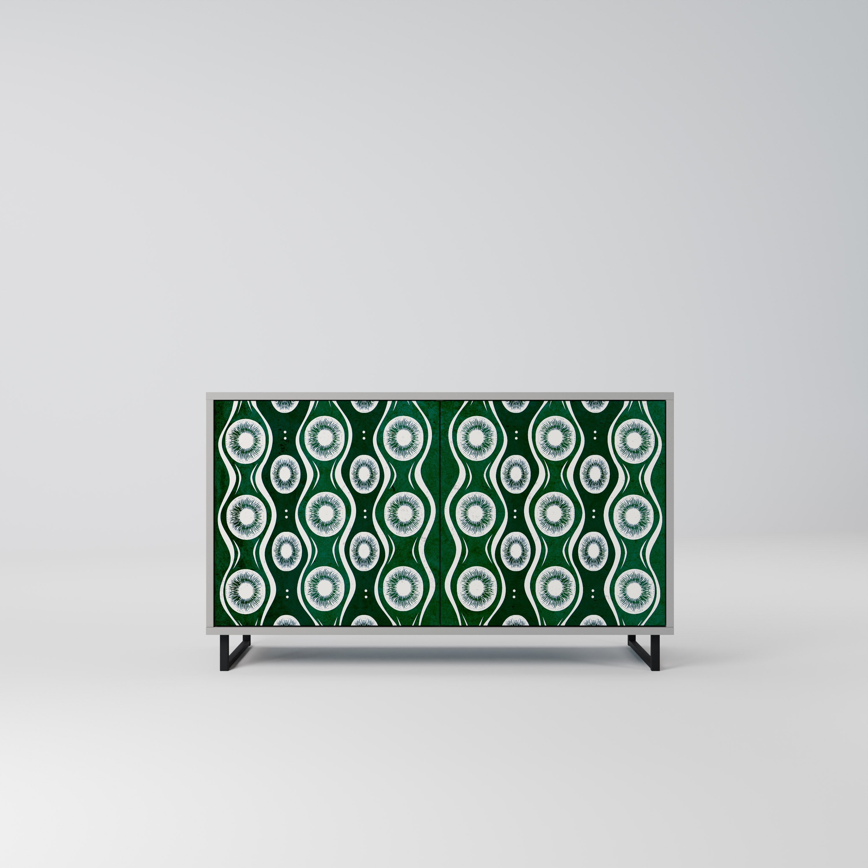 GREEN EYES Aparador de 2 Portas em Acabamento Cinzento