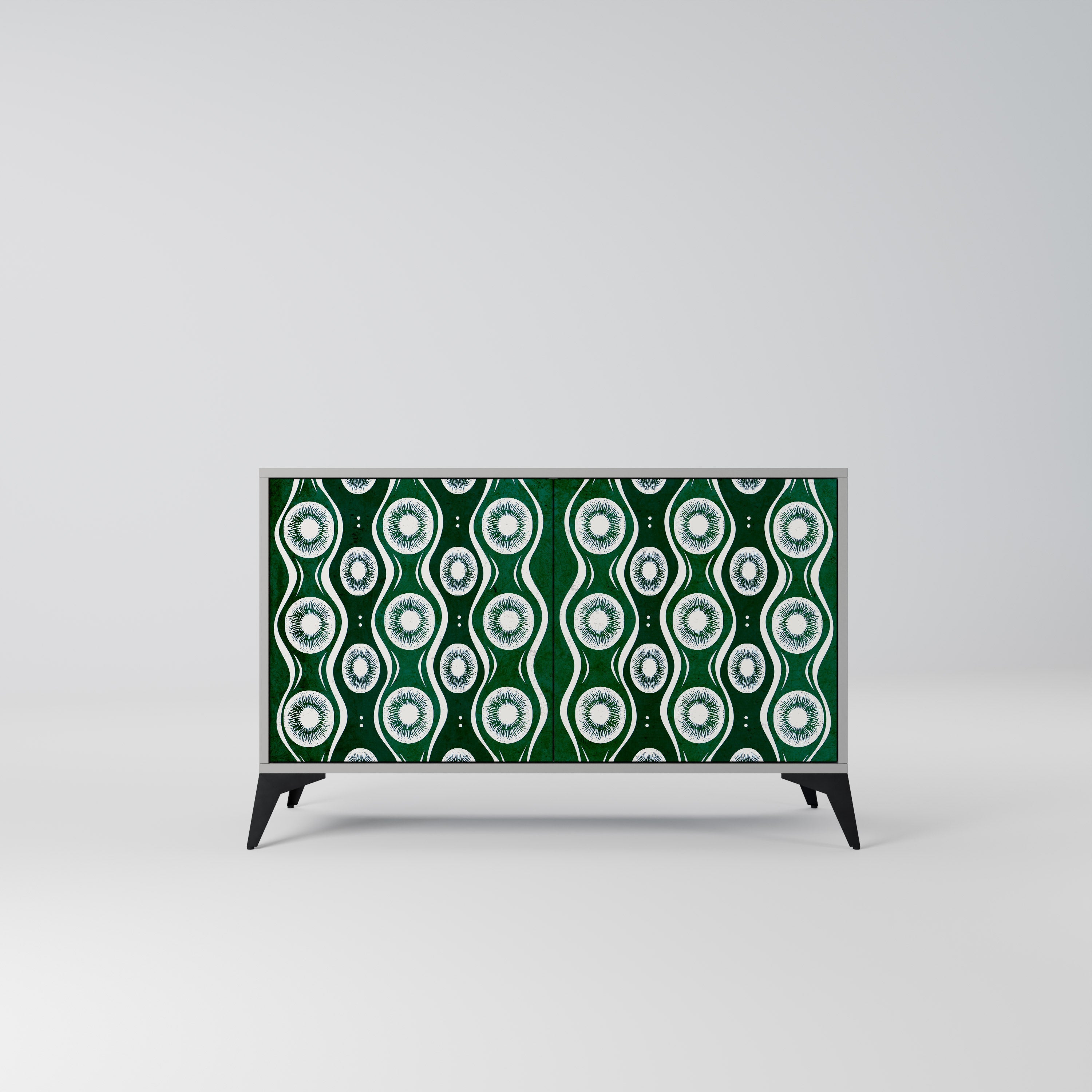 GREEN EYES Aparador de 2 Portas em Acabamento Cinzento