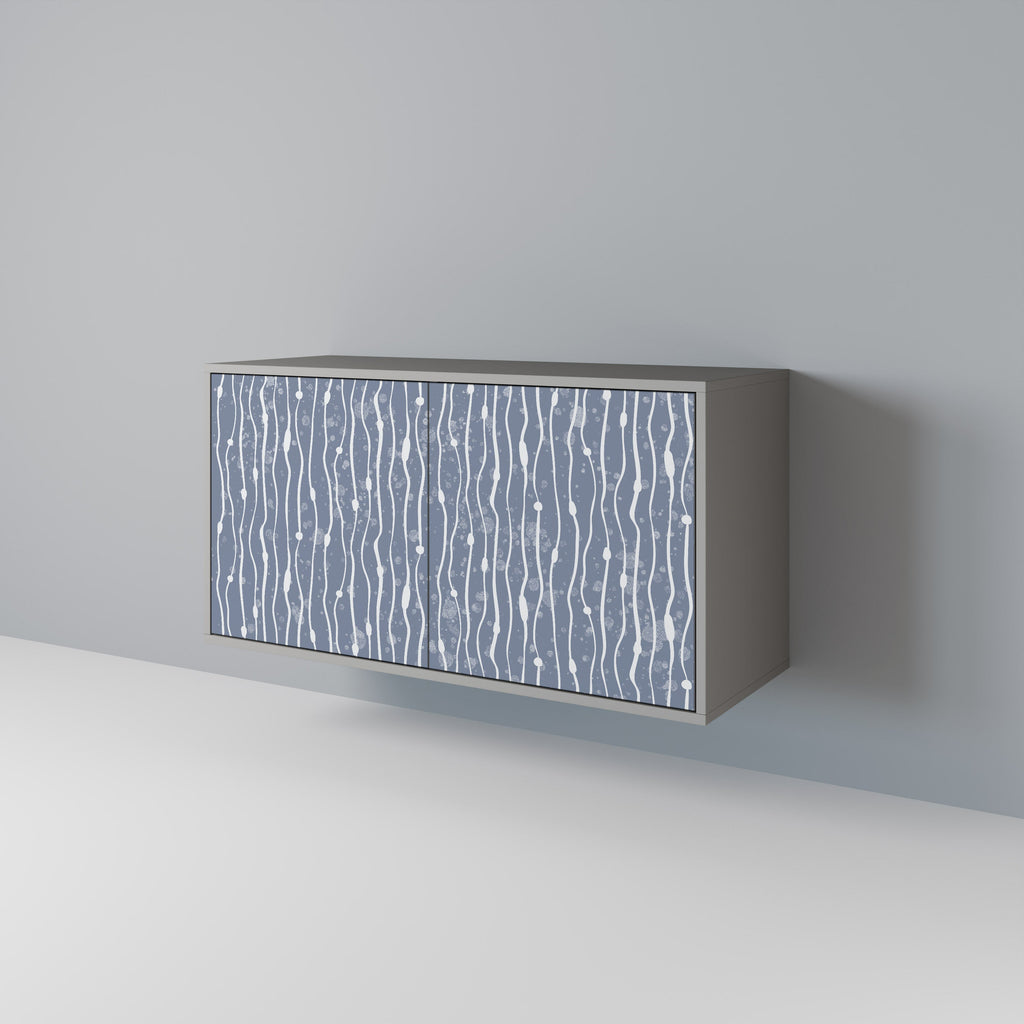 GRAPHITE RAIN Aparador de 2 Portas em Acabamento Cinzento