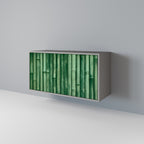 NATURAL GREEN Aparador de 2 Portas em Acabamento Cinzento