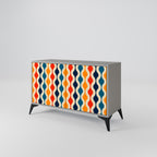 COLORFUL NOSTALGIA 2-Door Sideboard in Grey Finish
